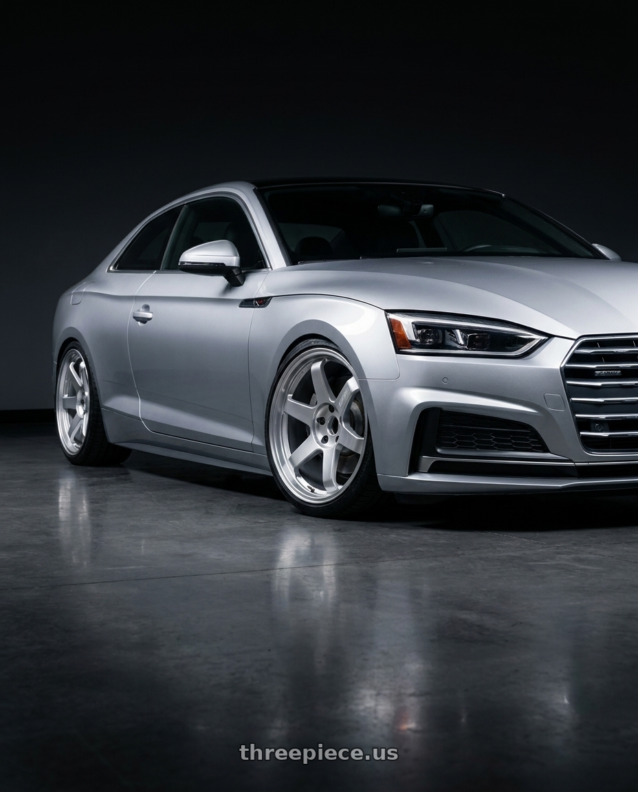 2018 Audi A5 Coupe with Volk Racing TE37 ULTRA M-SPEC 5x114.3 19x9.5 +22 DIAMOND SILVER wheels