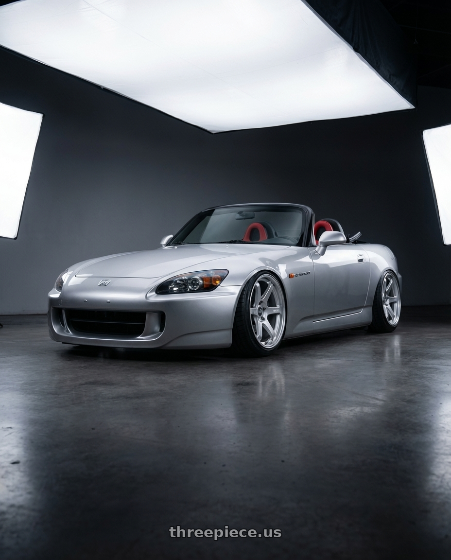 2009 Honda S2000 with ESR Wheels APEX SERIES AP6 5x114.3 18x9.5 +22 Hyper Silver wheels