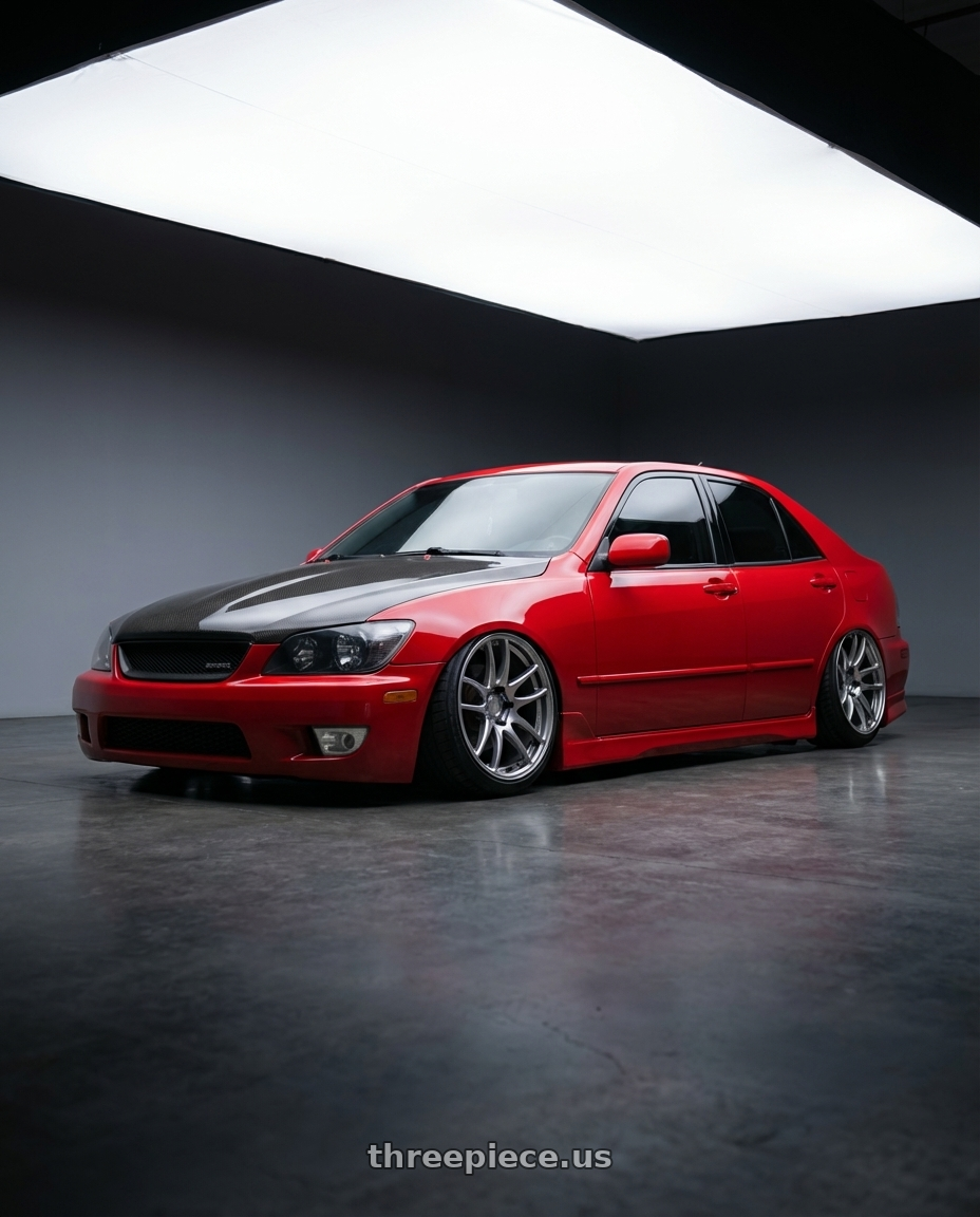 2003 Lexus IS300 with Work Emotion Cr Kiwami 4x100 15x5 +45 Gt Silver wheels
