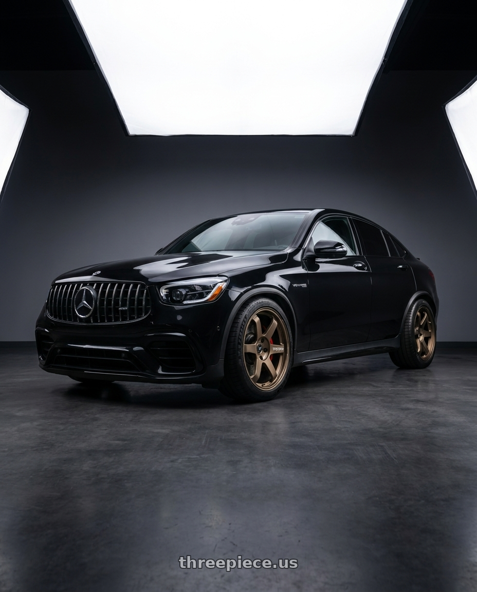 2021 mercedes glc63s with Volk Racing TE37 ULTRA M-SPEC 5x112 20x10+25 Bronze wheels