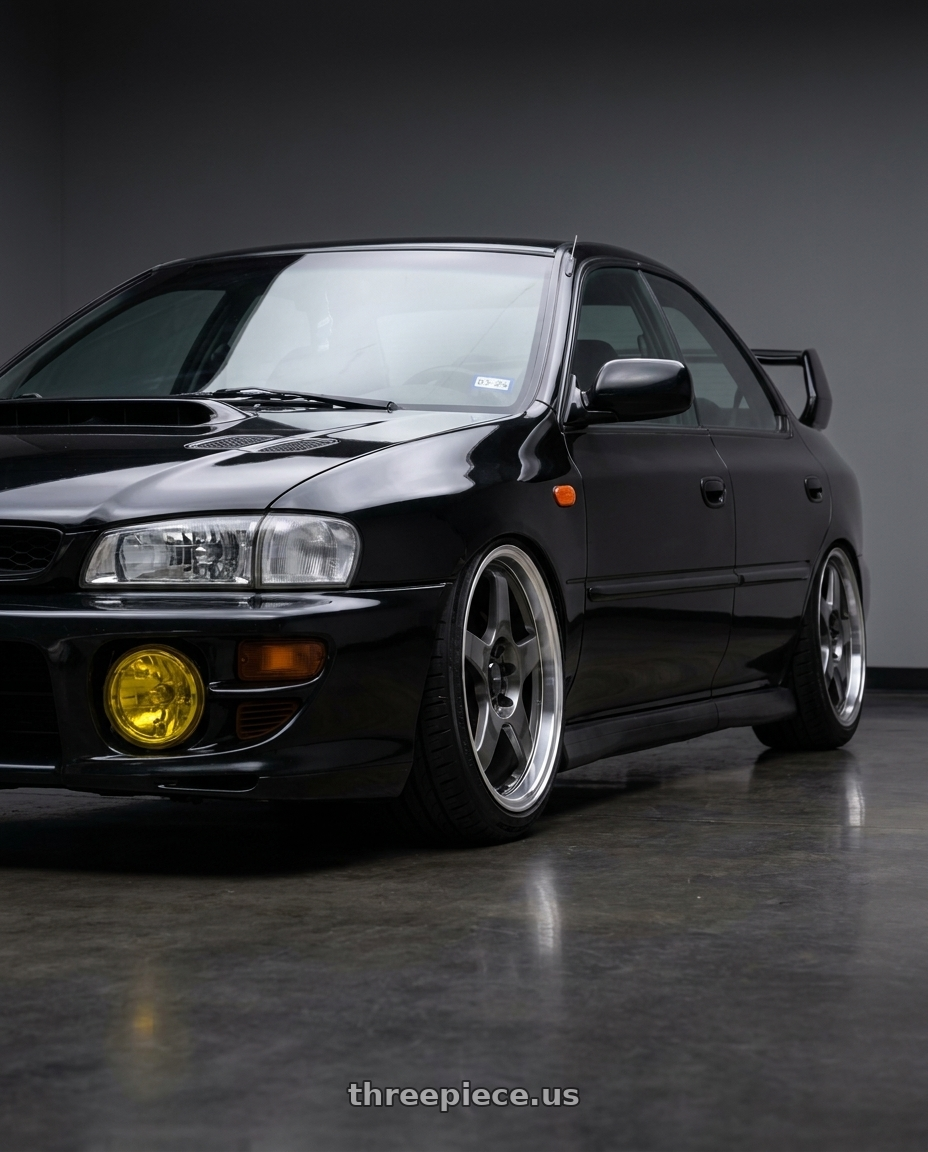 1998 Subaru Impreza GC8 with Vors SP1 5x100/5x114.3 17x8  +35 Hyper Black Machine Lip wheels