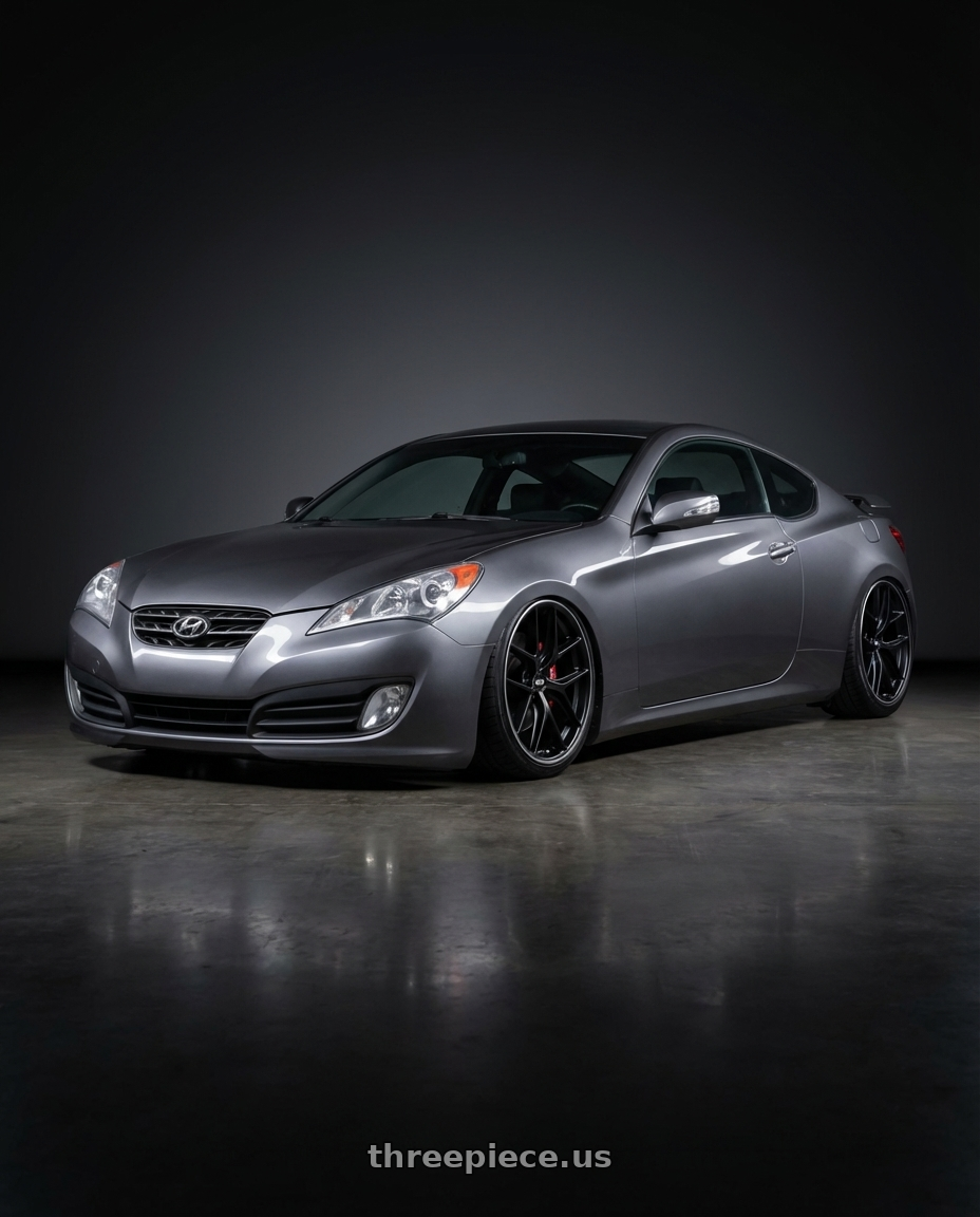 2014 Hyundai Genesis Coupe with BBS CC-R 5x114.3 19x8.5+30 Satin Black wheels