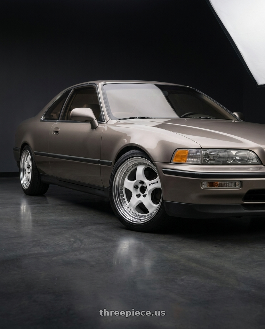 1991 Acura legend  with Work Meister S1 3P 5x114.3 18x9.5+35 L Disk White wheels