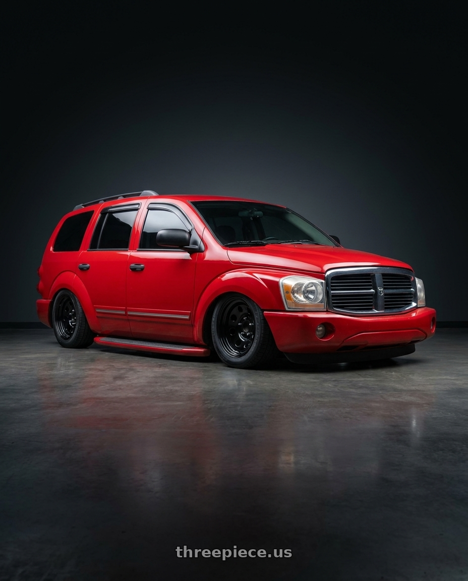 2005 dodge Durango 5 7 with Vision HD 85H 5x139.7 16x7+0 Gloss Black wheels