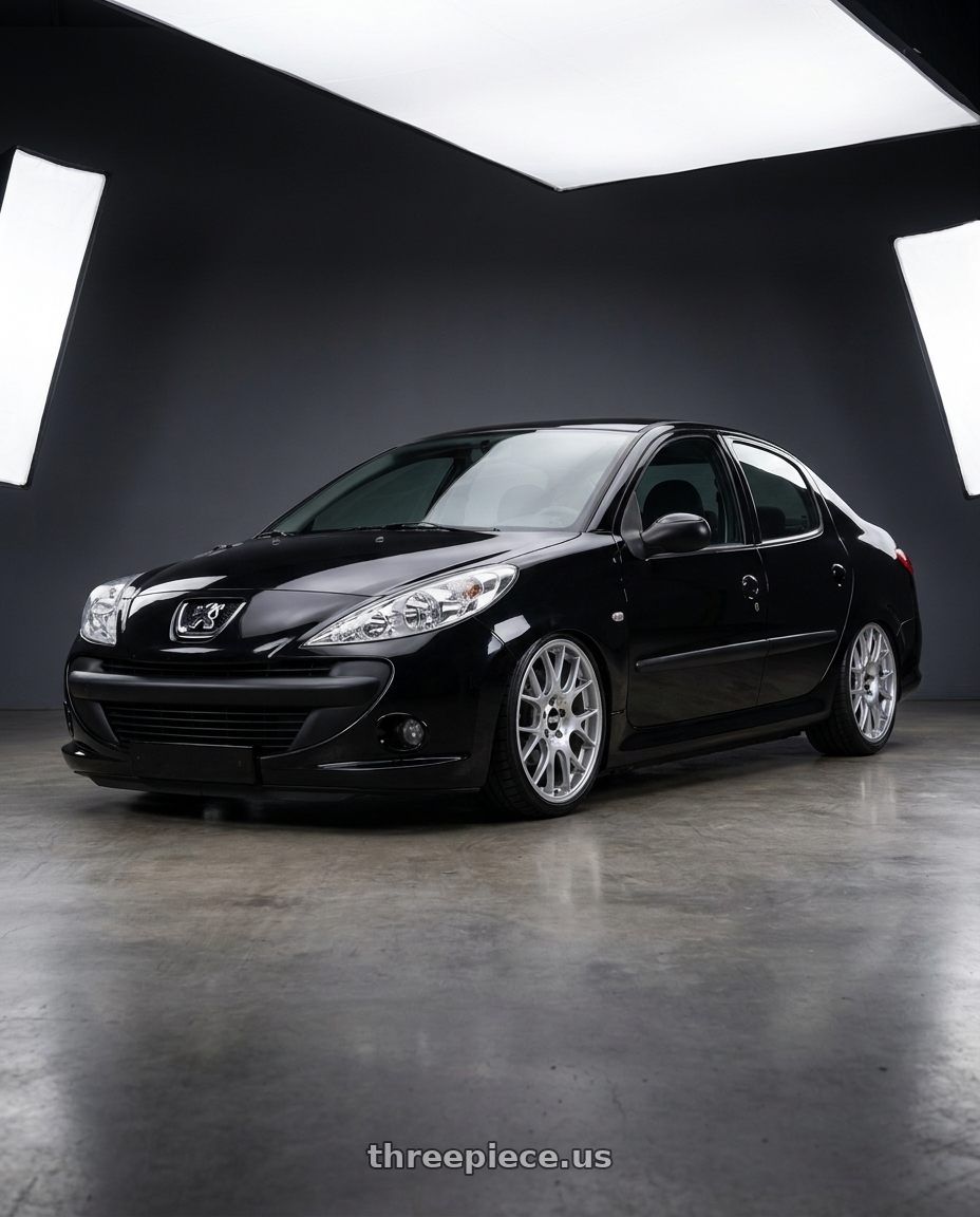 2011 Peugeot 206 SD Black with BBS CH-R 5x130 19x8.5 +51 Brilliant Silver Polished Rim Protector wheels