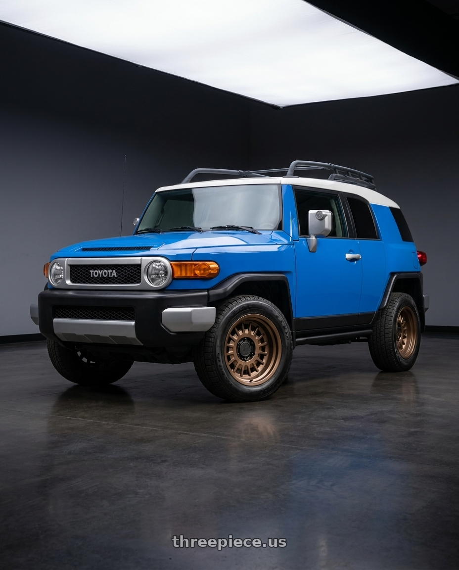2007 Toyota FJ Cruiser with Black Rhino ALISO 6X139.7 17X9 -38 GLOSS BRONZE wheels
