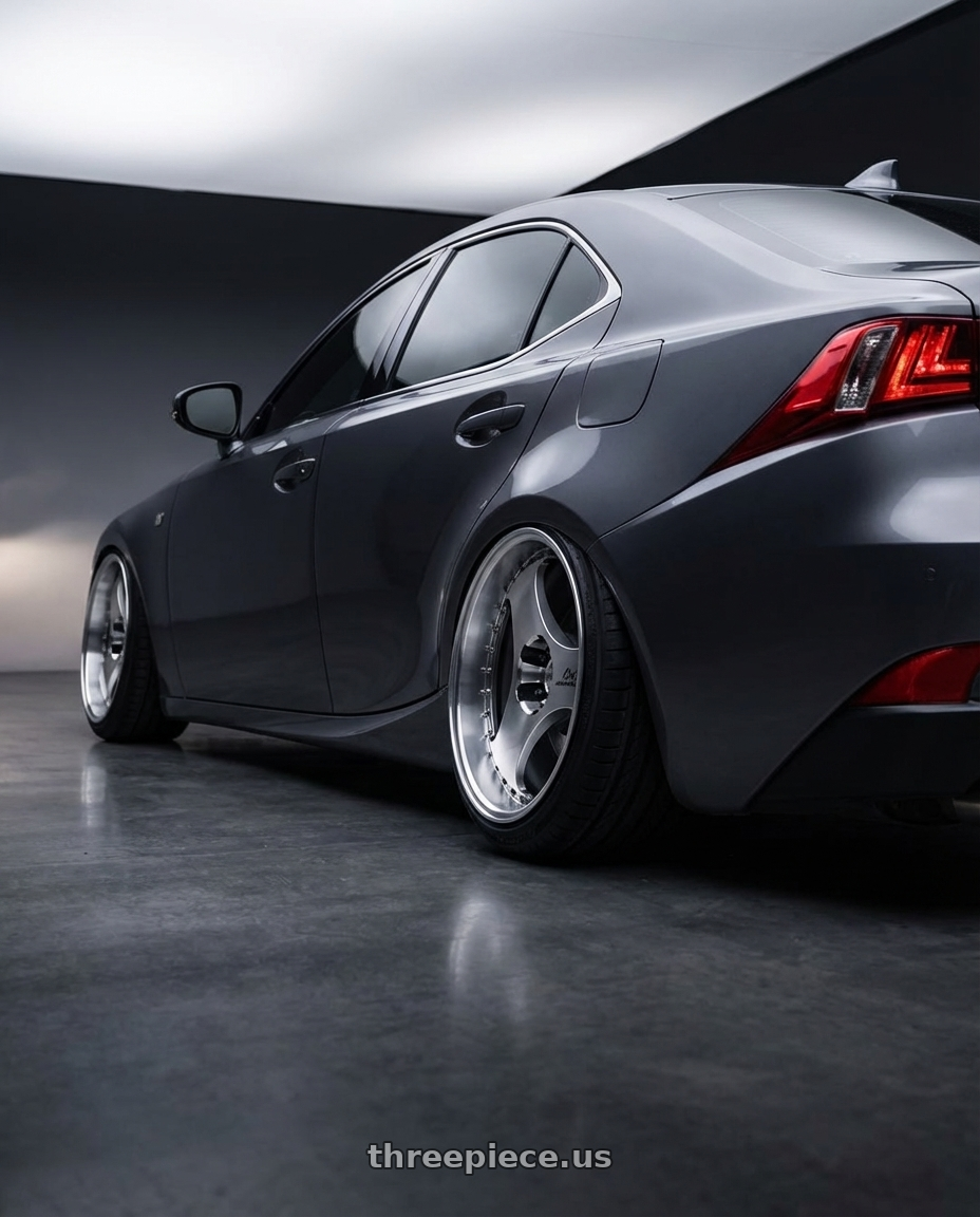 2008 Lexus 4is with Advan Racing ONI2 PROGRESSIVE 5x112 20x10.5 +32 MACHINING & DIAMOND CUT wheels rear three quarter view slight stretch tires