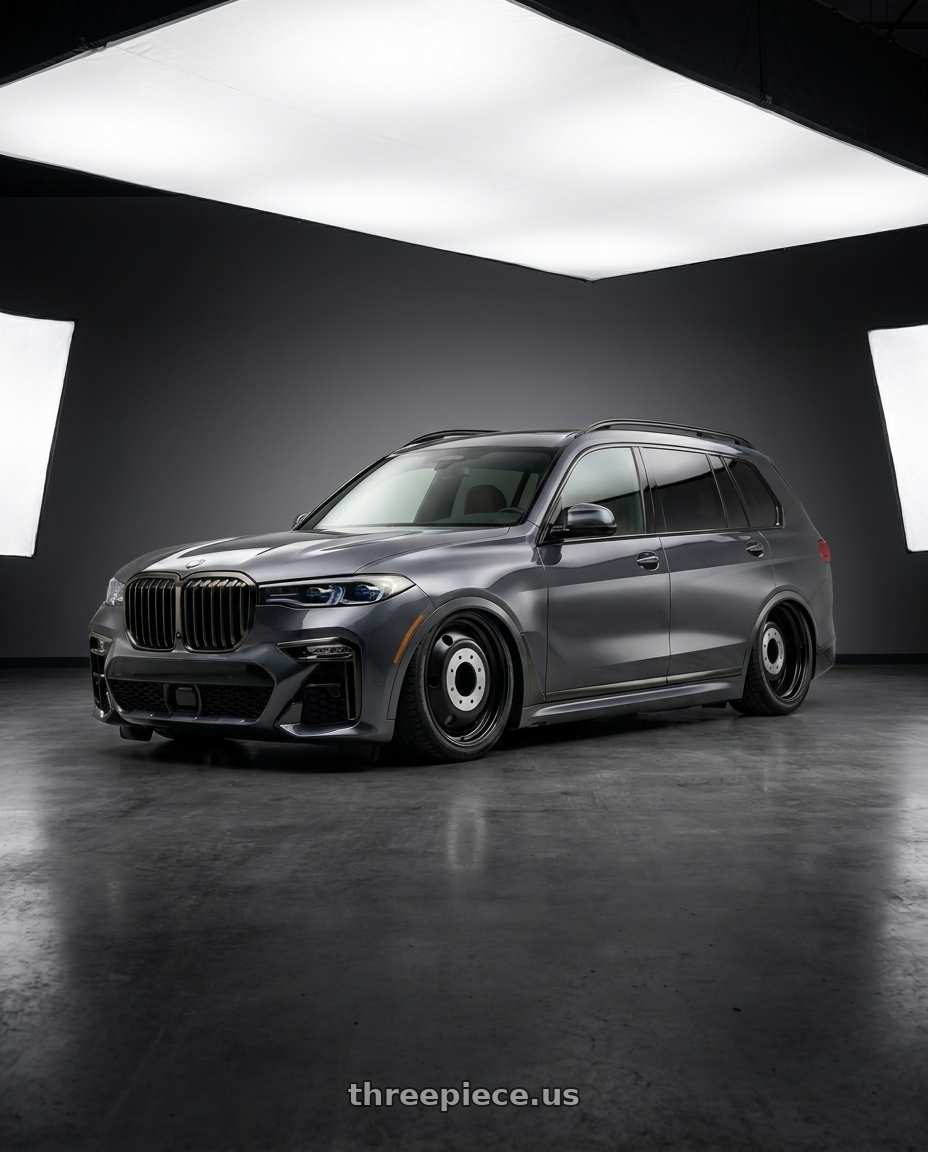 2024 Bmw x7m60i with XD XD INNER REAR DUALLY 8X165.1 22X8.25 +125 GLOSS BLACK wheels