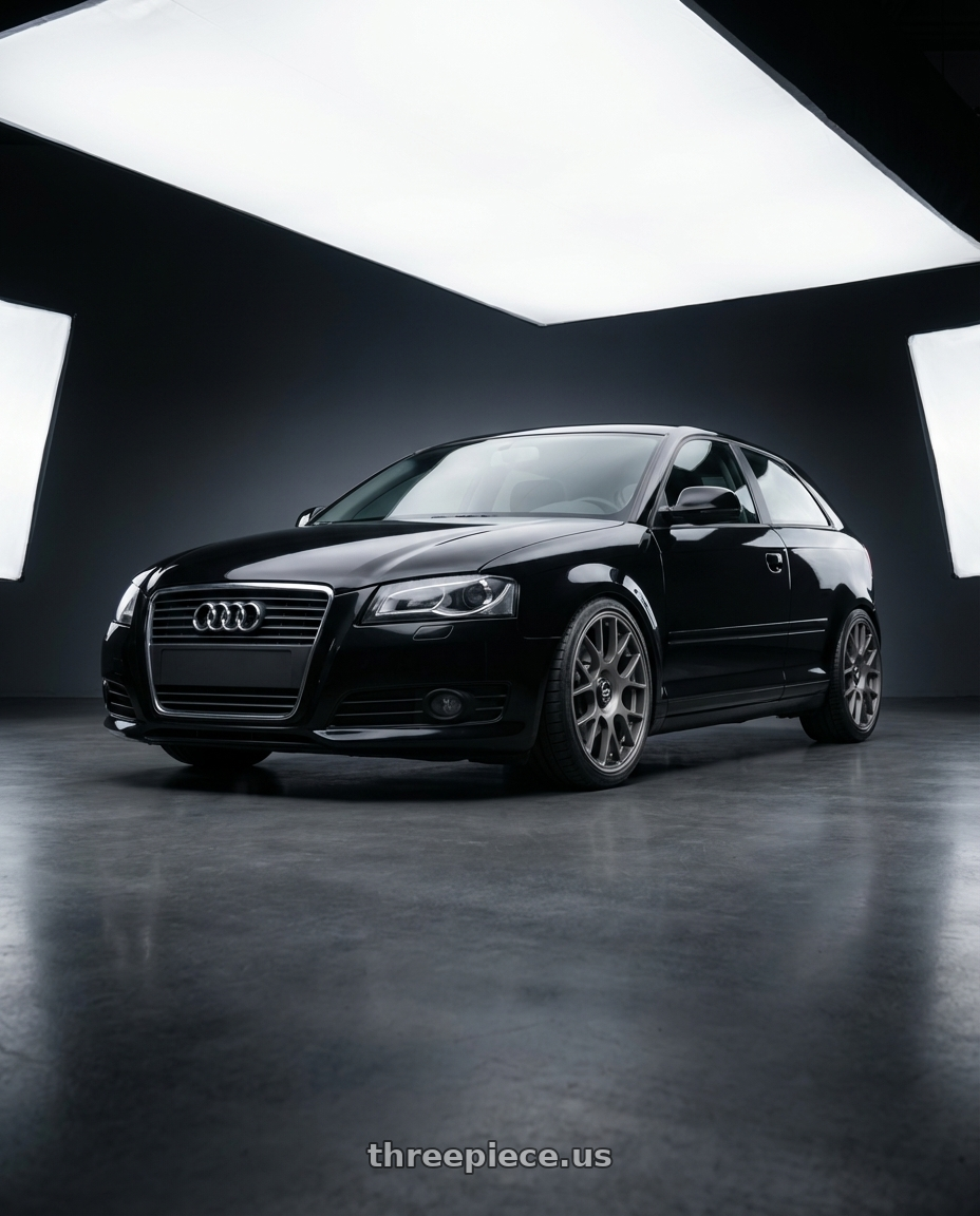 2012 Audi A3 8P with fifteen52 APEX 5x112 / 5x120 18x8.5 +35 FROSTED GRAPHITE (SATIN GREY) wheels