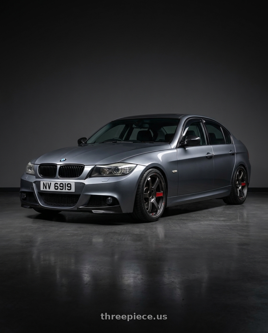 2009 e90 323i with Volk Racing TE37 Saga SL 5x120 18x9.0+23 Pressed Graphite wheels