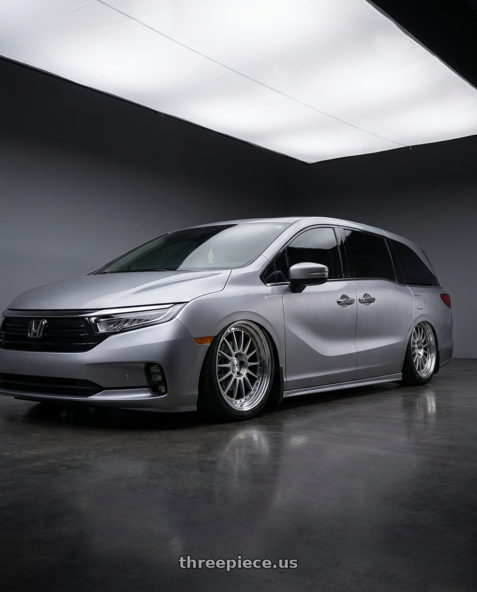 2024 Honda Odyssey with SSR Professor TF1 5x120 20X7+37 SL Disk Titan Silver wheels