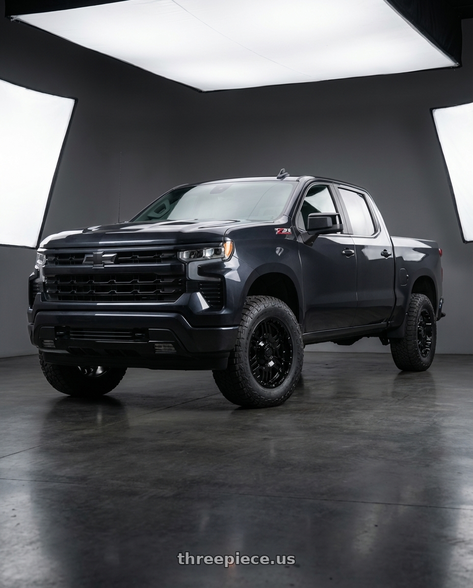 2023 Chevrolet Silverado 1500 with Gear Off Road 713B 6x139.7 20x9 +10 Gloss Black wheels
