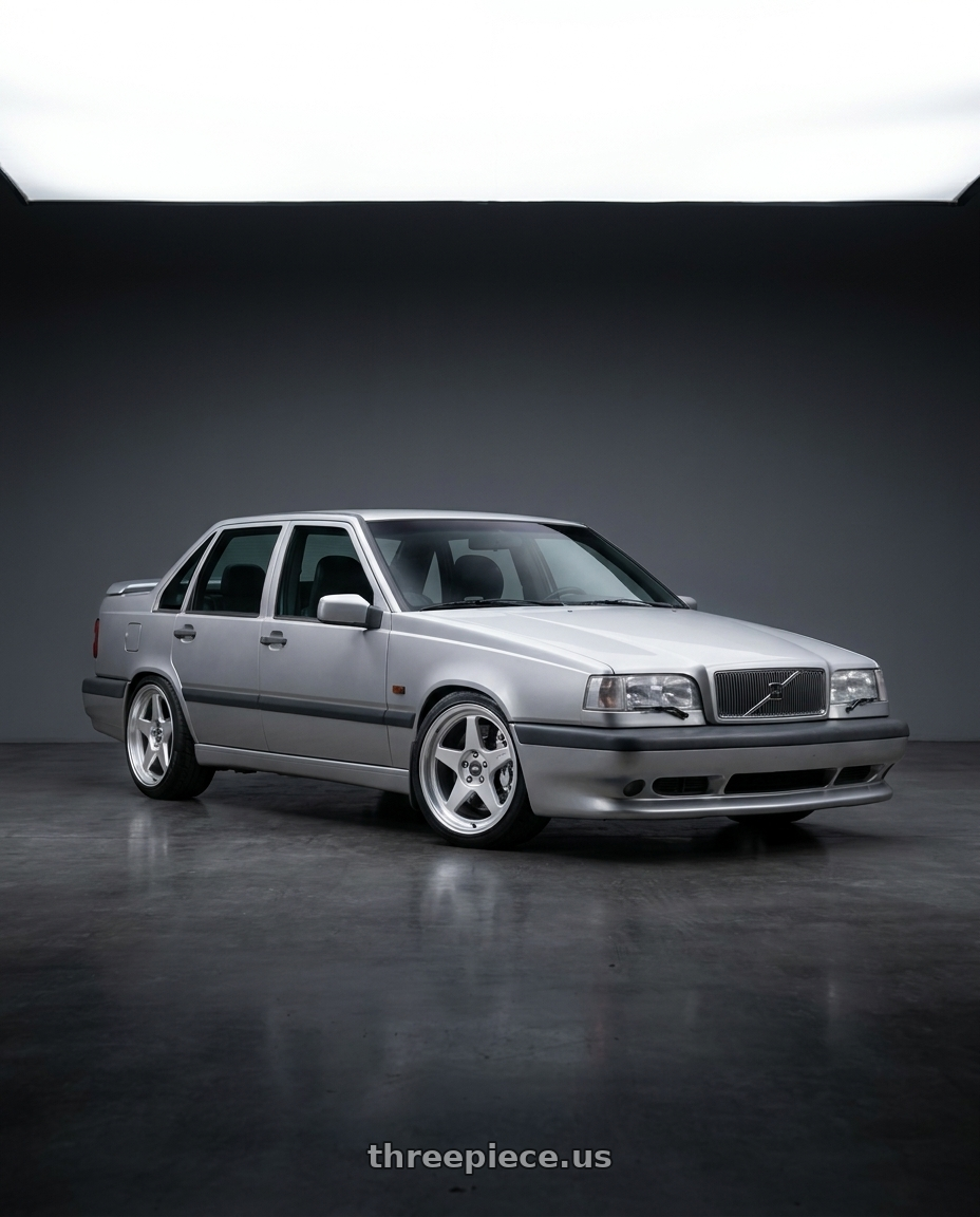 1996 Volvo 850 GLE, 850R Wing, 850R Bumper, Big brake kit with chrome 6 piston calipers, nankang semi slick tyres. with ESR Wheels CR SERIES CR5 5x108 18x8.5 +30 Hyper Silver wheels