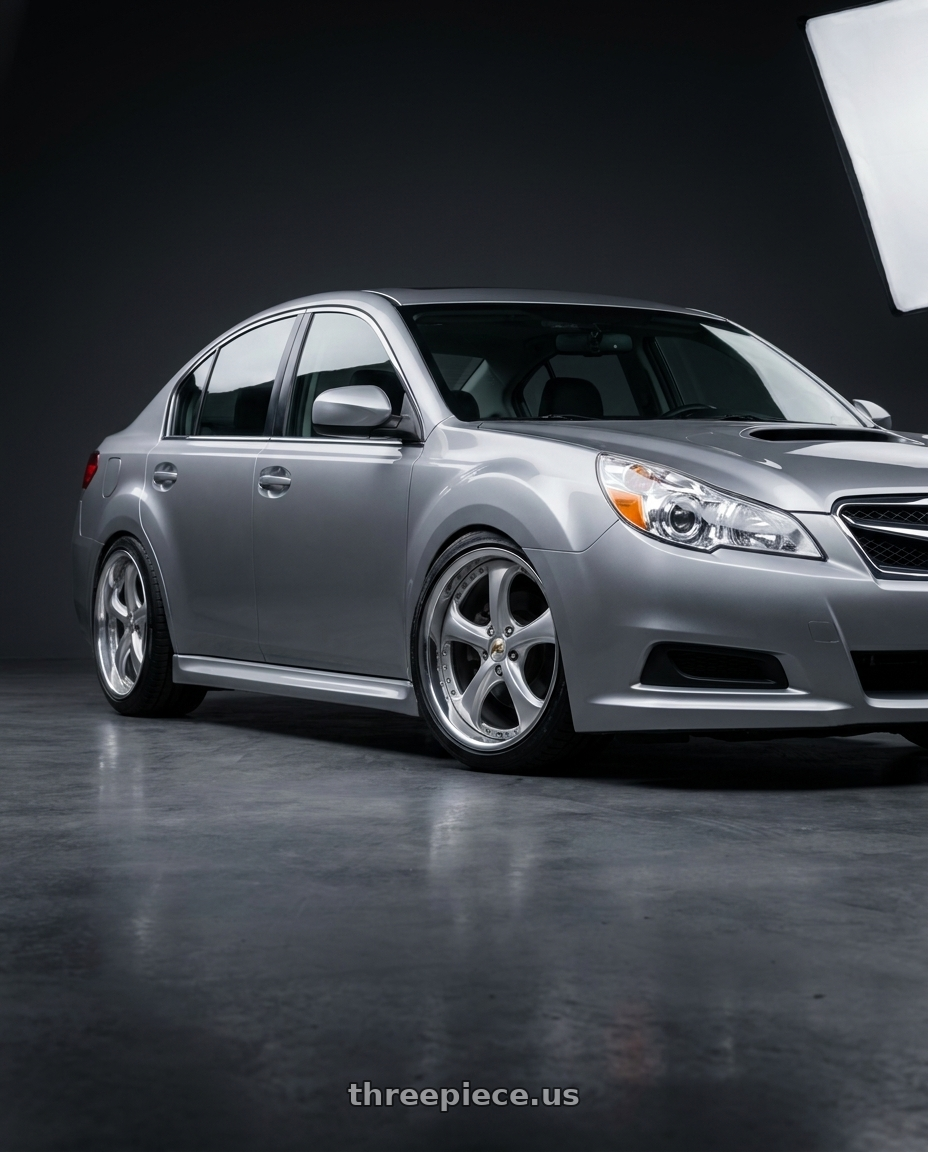 2012 Subaru Legacy 2 5 with Work Wheels VS-KF 5x100 19x8.5+35 Light Grey Silver L Disk FULL REVERSE wheels