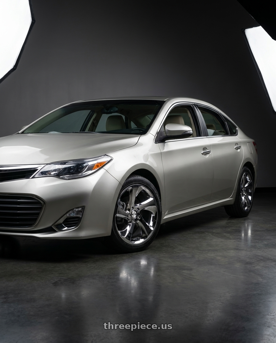 2013 toyota avalon with Shift Strut 5x114.3 18x8.5 +35 Chrome wheels