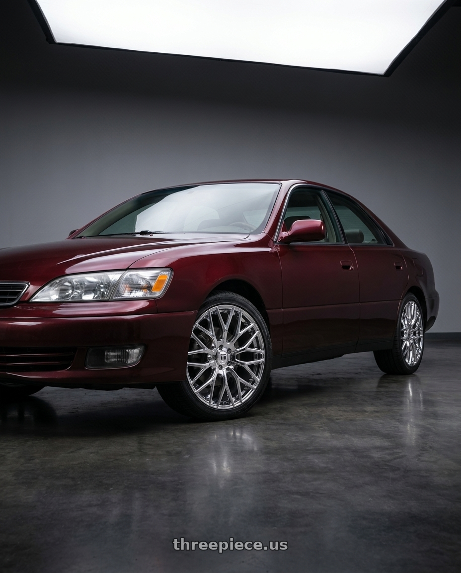 2001 Lexus es 300 with TOUREN TR76 3276 5x114.3 18x8 +35 CHROME wheels