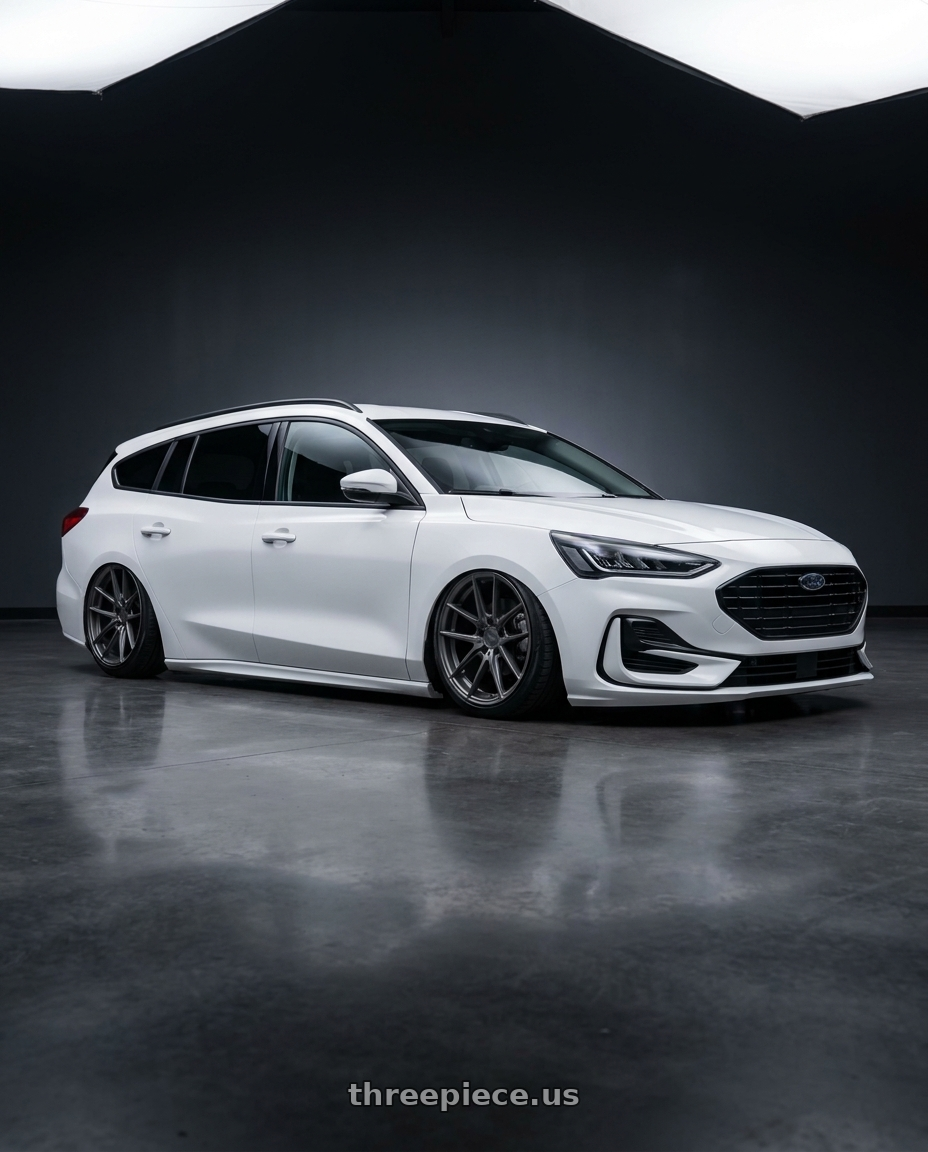 2025 Ford Focus Wagon Ehite with Niche 1PC M116 MISANO 5X114.3 19X9.5 +35 MATTE GUN METAL wheels