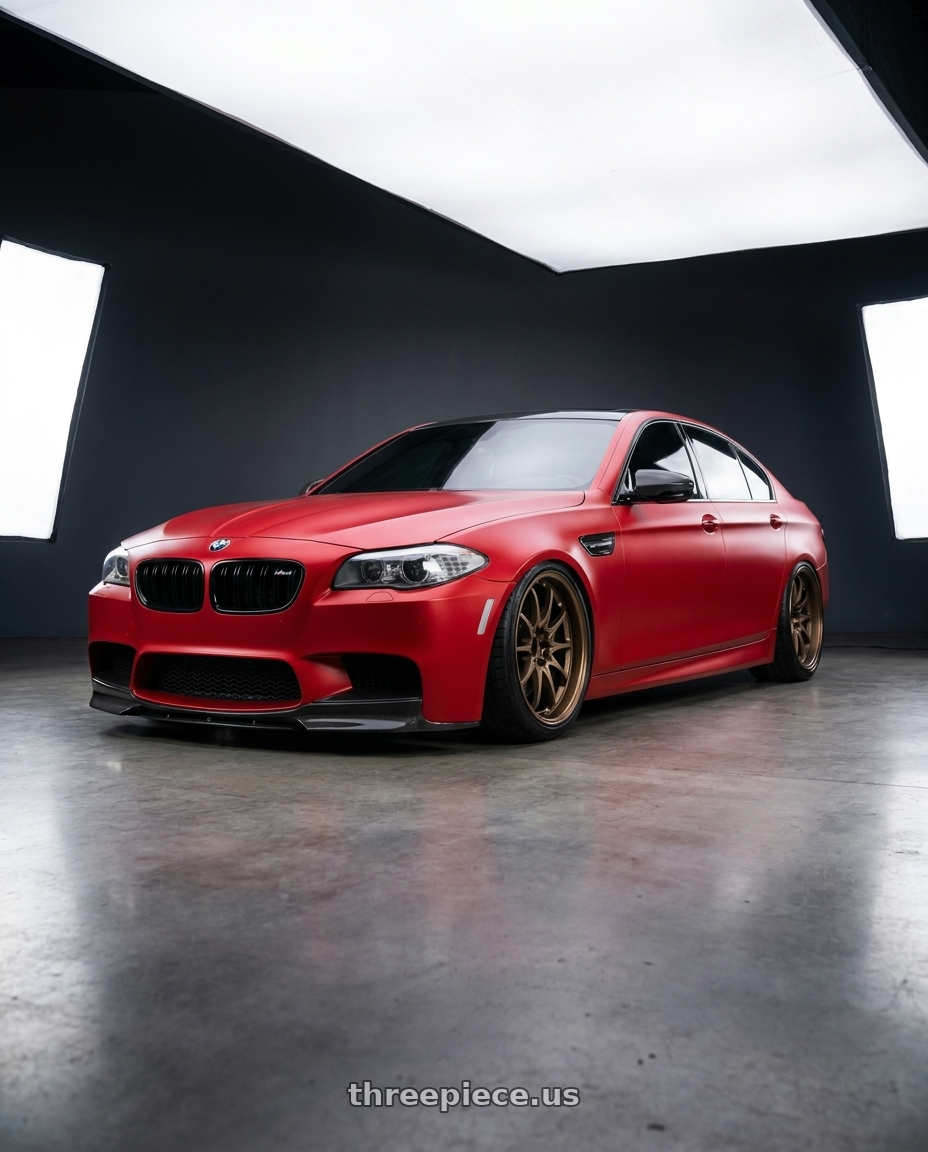 2015 BMW 550i xDrive with Volk Racing CE28N-PLUS M-SPEC 5x112 19x11+15 Bronze wheels