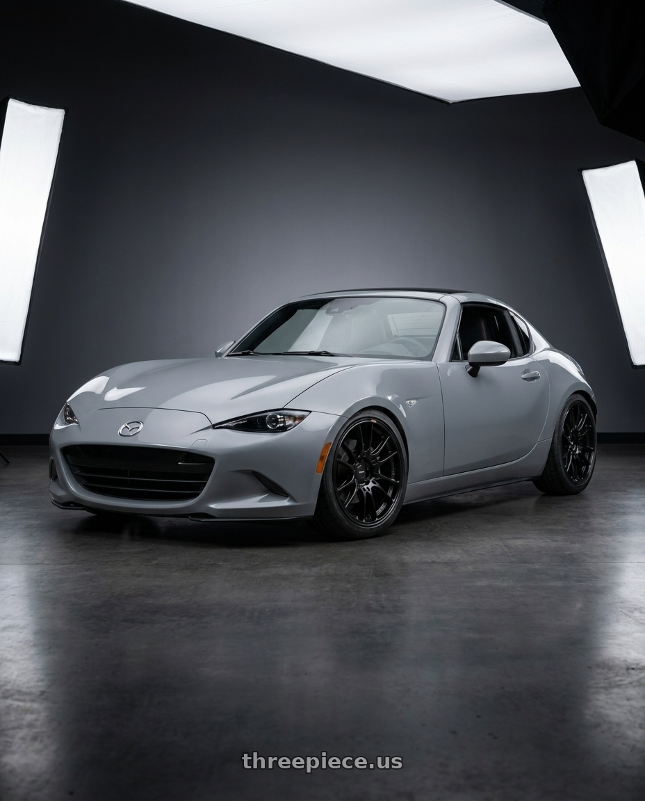 2025 mazda mx5rf nd3 with Enkei GTC02 4x100 17x7.5+35 Black wheels