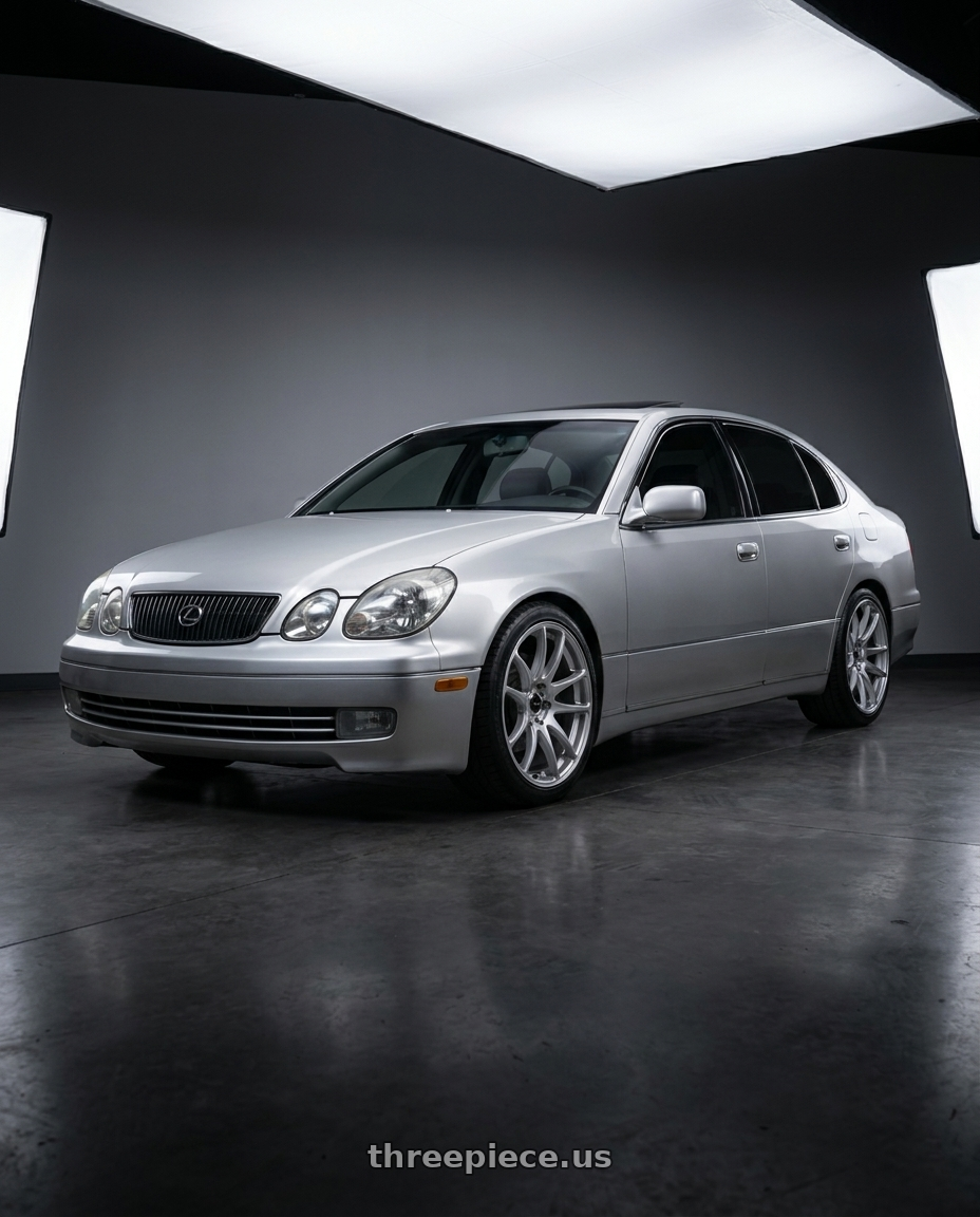 2001 Lexus gs300 with Vors TR4 5x114.3 19x9.5  +35 Silver Machine Face wheels