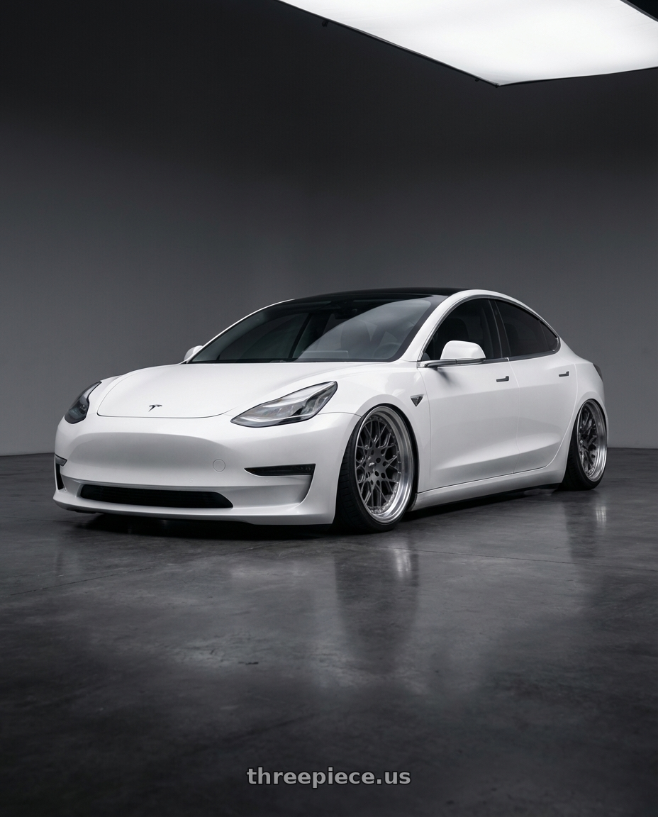 2023 Tesla Model 3 with ESR Wheels CS SERIES CS3 5x114.3 19x10.5 +22 Matte Graphite wheels