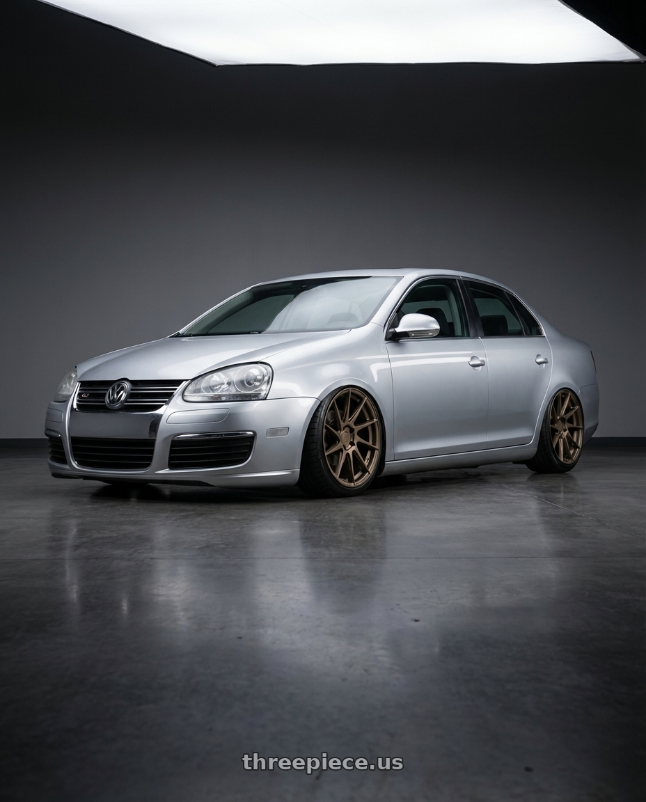 2009 Volkswagen Jetta GLI MK5 with Aodhan AH09 5x112 18x8.5 +35 Matte Bronze wheels