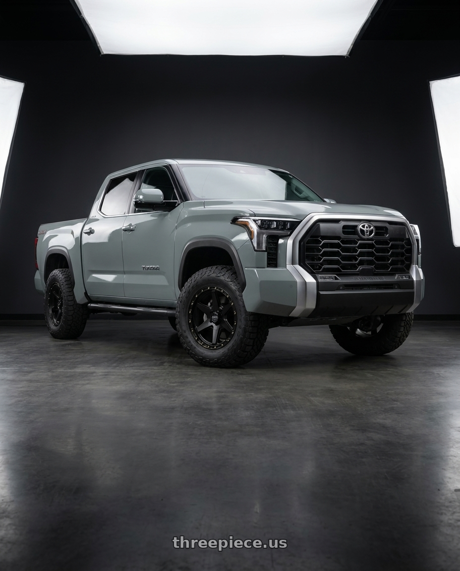 2018 Toyota Tundra with KMC KM101 TEMPO 5X150 20X9 +18 SATIN BLACK wheels