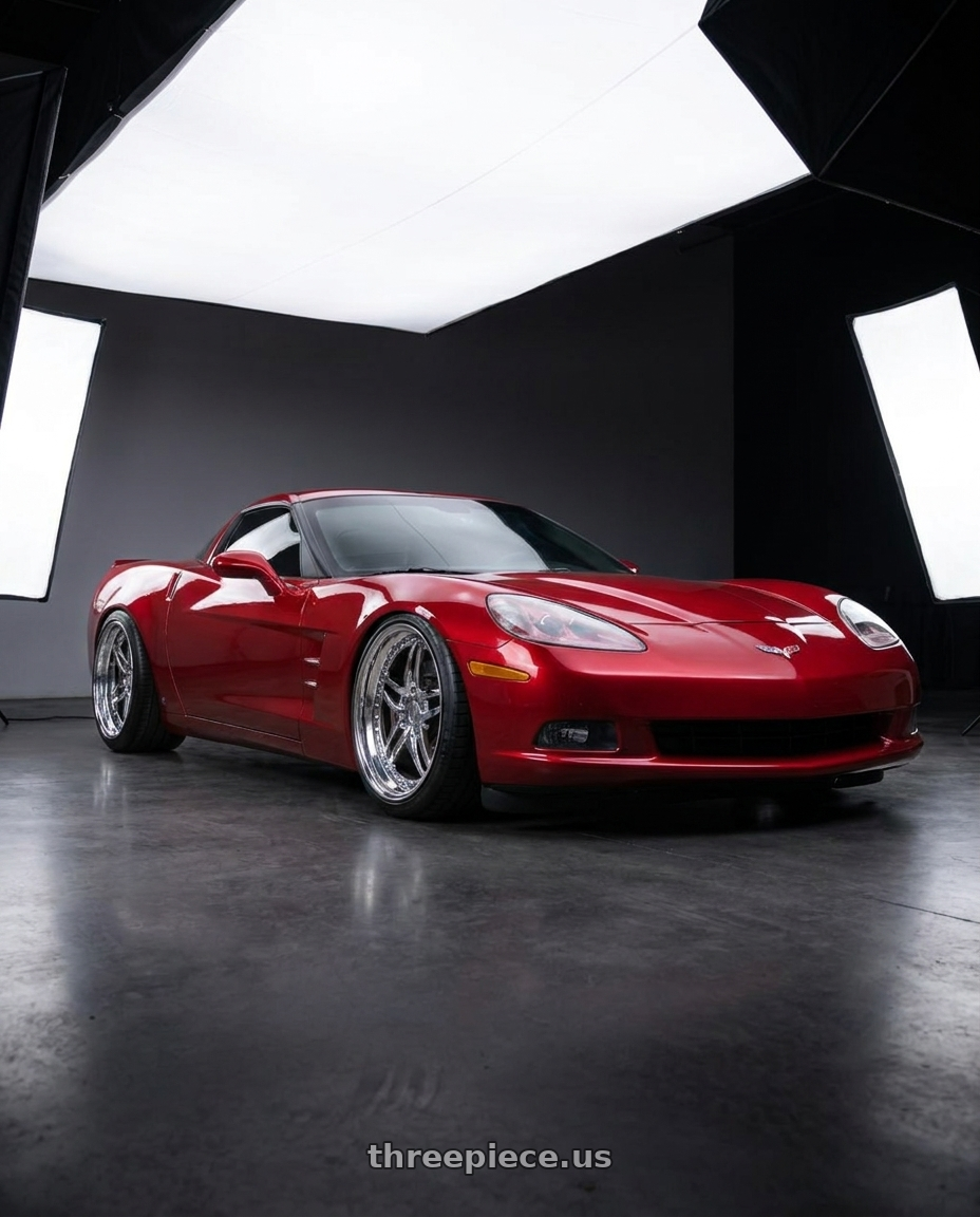 2006 chevy corvette with Heritage Wheel EBISU wheels