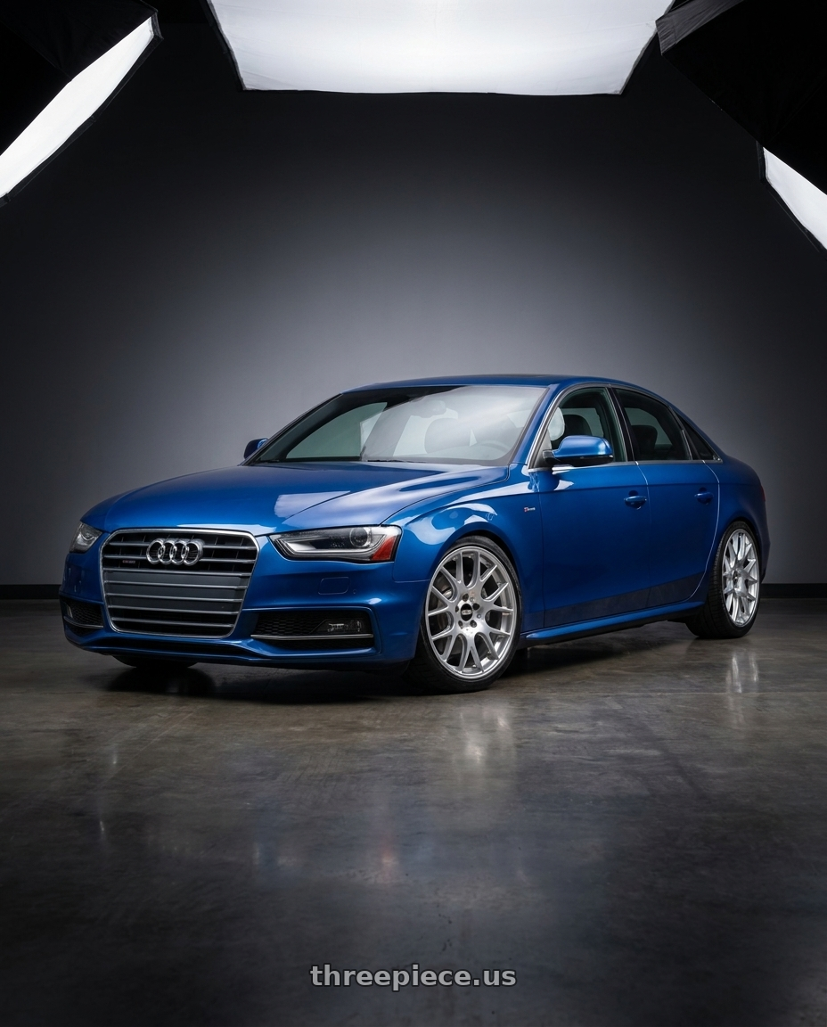 2014 Audi A4 s line with BBS CH-R 5x112 19x9.5 +45 Brilliant Silver Polished Rim Protector wheels