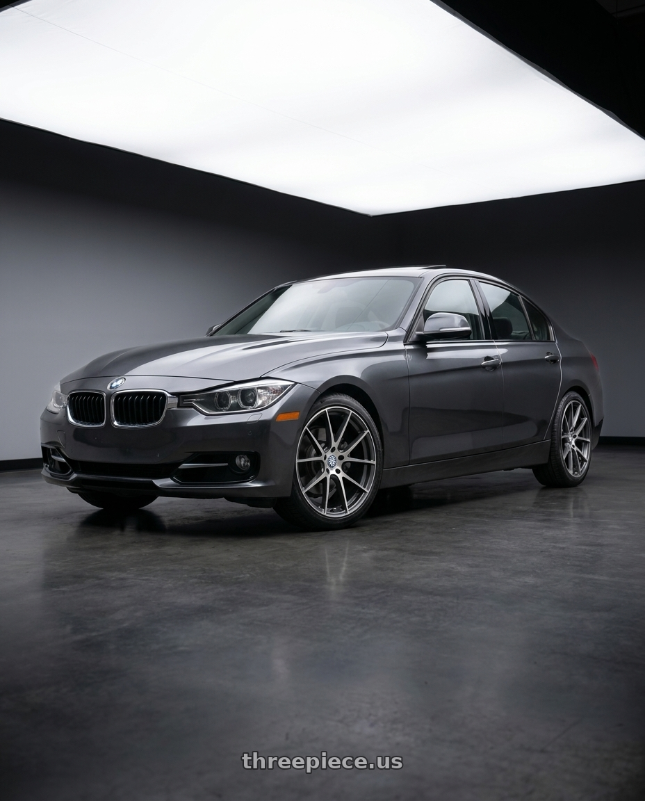 2014 bmw335 x drive sport with Beyern RITZ 5X120 18X9.5 +35 GLOSS GUNMETAL W/ BRUSHED FACE wheels
