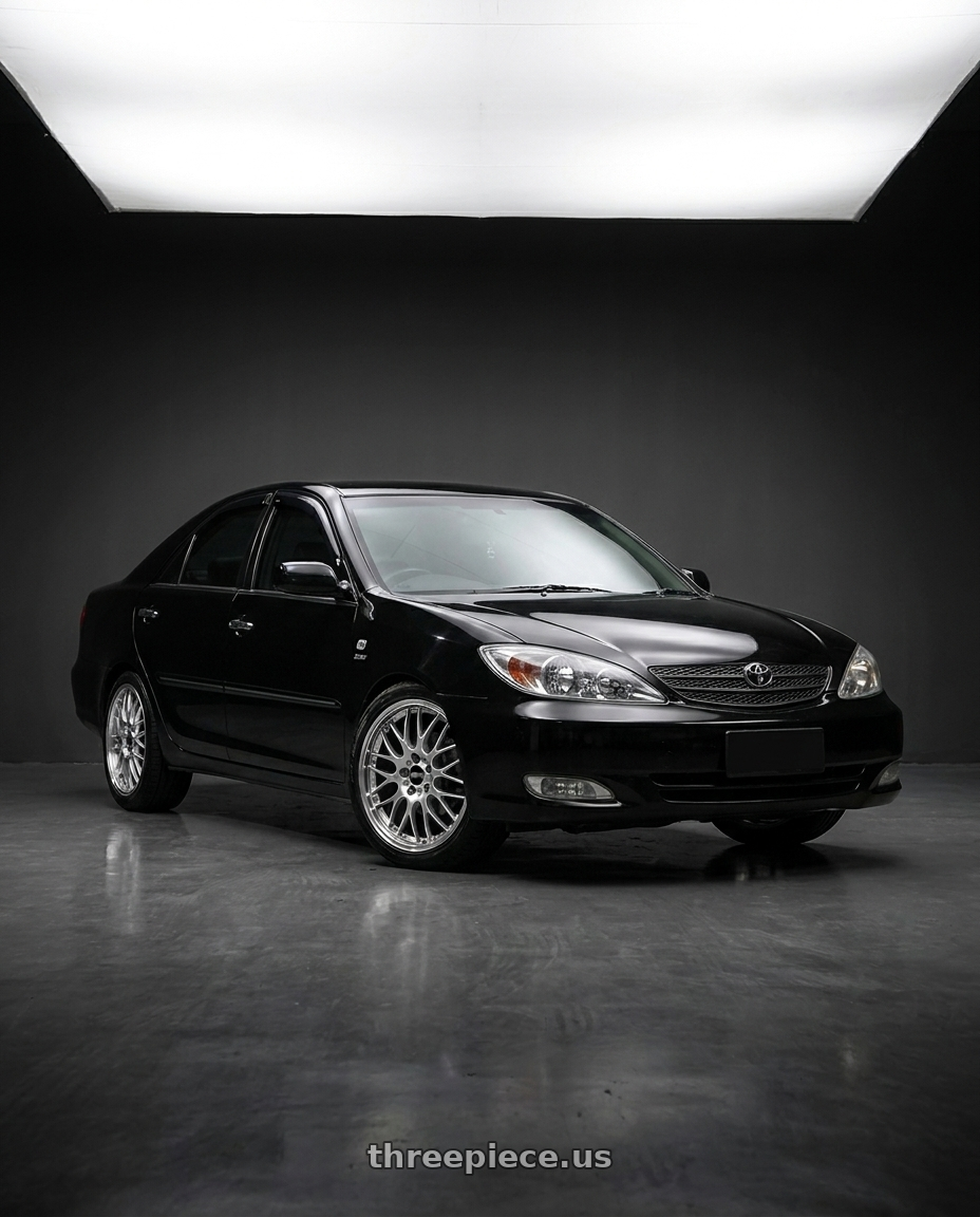 2005 Toyota Camry xv30 black  with BBS RS-GT 5x112 19x8.5+30 Diamond Silver wheels