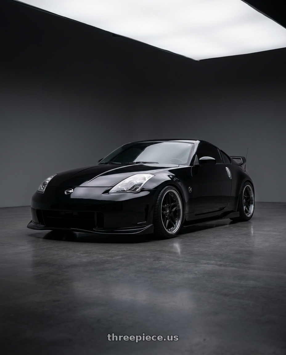 2003 Nissan 350z with ESR Wheels CS15.2 5x114.3 18x8.5 +35 Gloss Black wheels