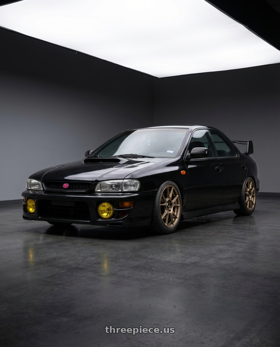 1998 Subaru Impreza GC8 with Konig Ampliform 5x100 17x8+40 Gloss Bronze wheels