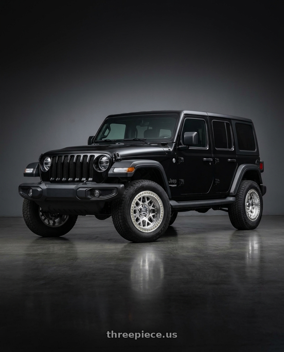 2021 Jeep Wrangler Sport with KMC KM235 GRENADE CRAWL BEADLOCK 5X127 17X8.5 +0 MACHINED wheels
