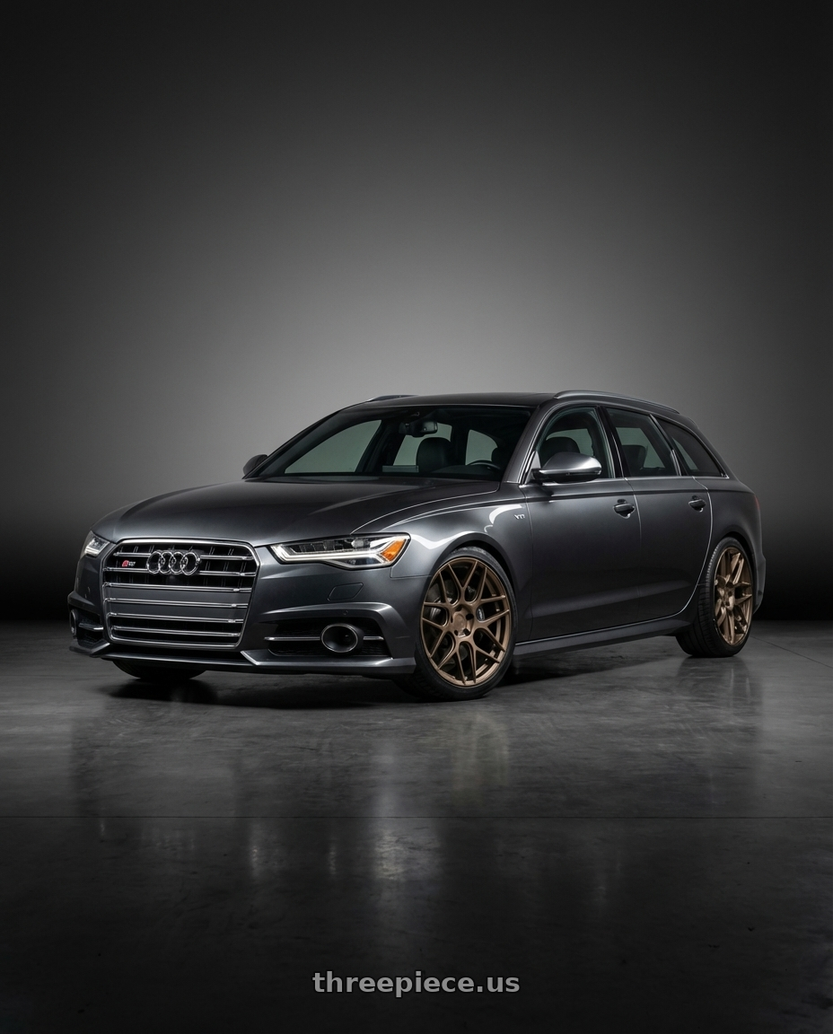 2016 Audi S6 C7 with Aodhan AFF2 5x112 20x9+30 Matte Bronze wheels