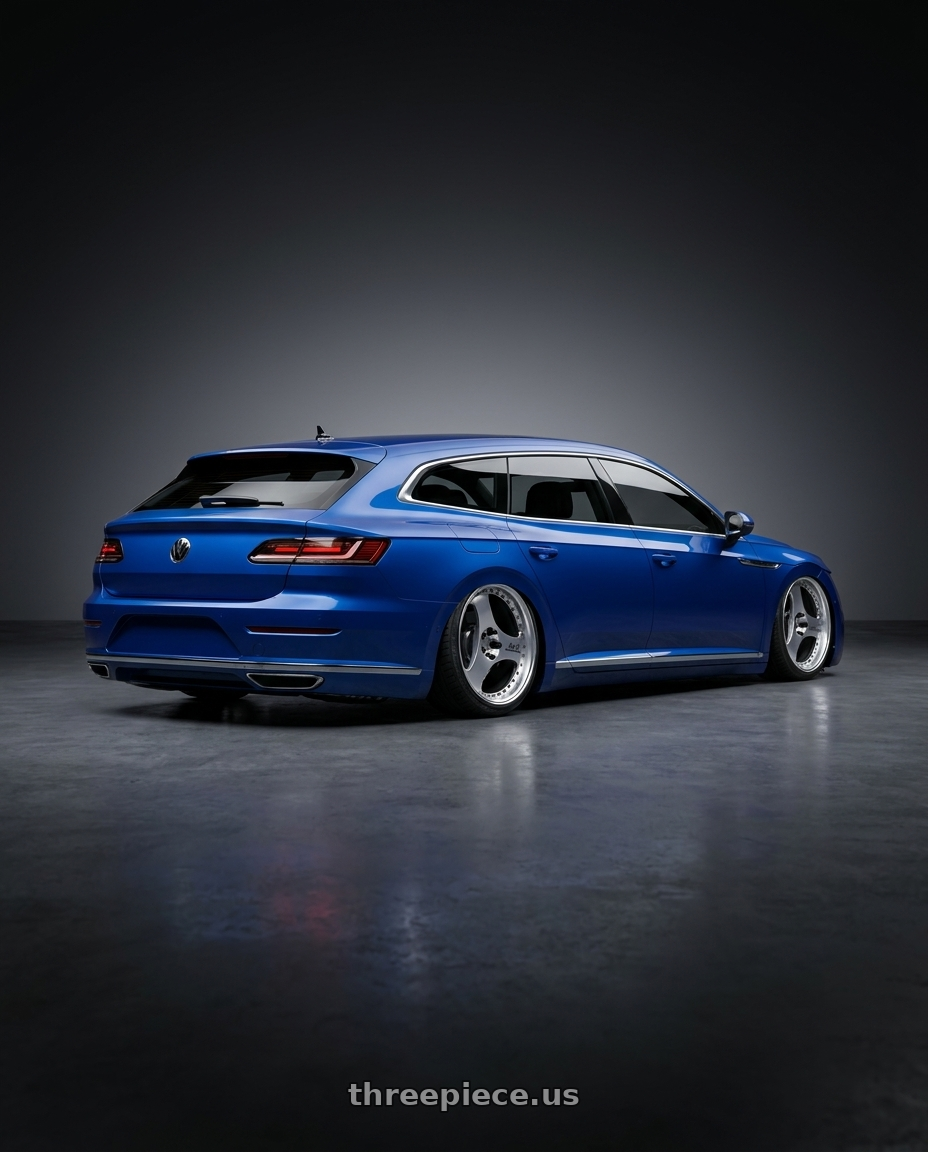 2021 VW Arteon with Advan Racing ONI2 PROGRESSIVE 5x114.3 20x9.0 +30 MACHINING & DIAMOND CUT wheels rear three quarter view extreme stretch tires