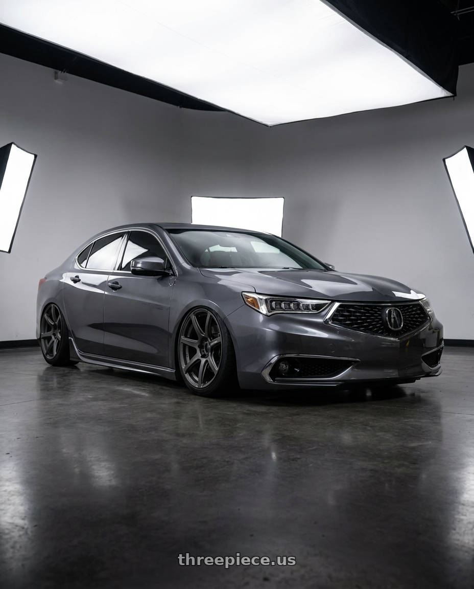2019 Acura TLX with Work Emotion T7r 5x114.3 19x9.5 +38 Matte Gunmetal wheels