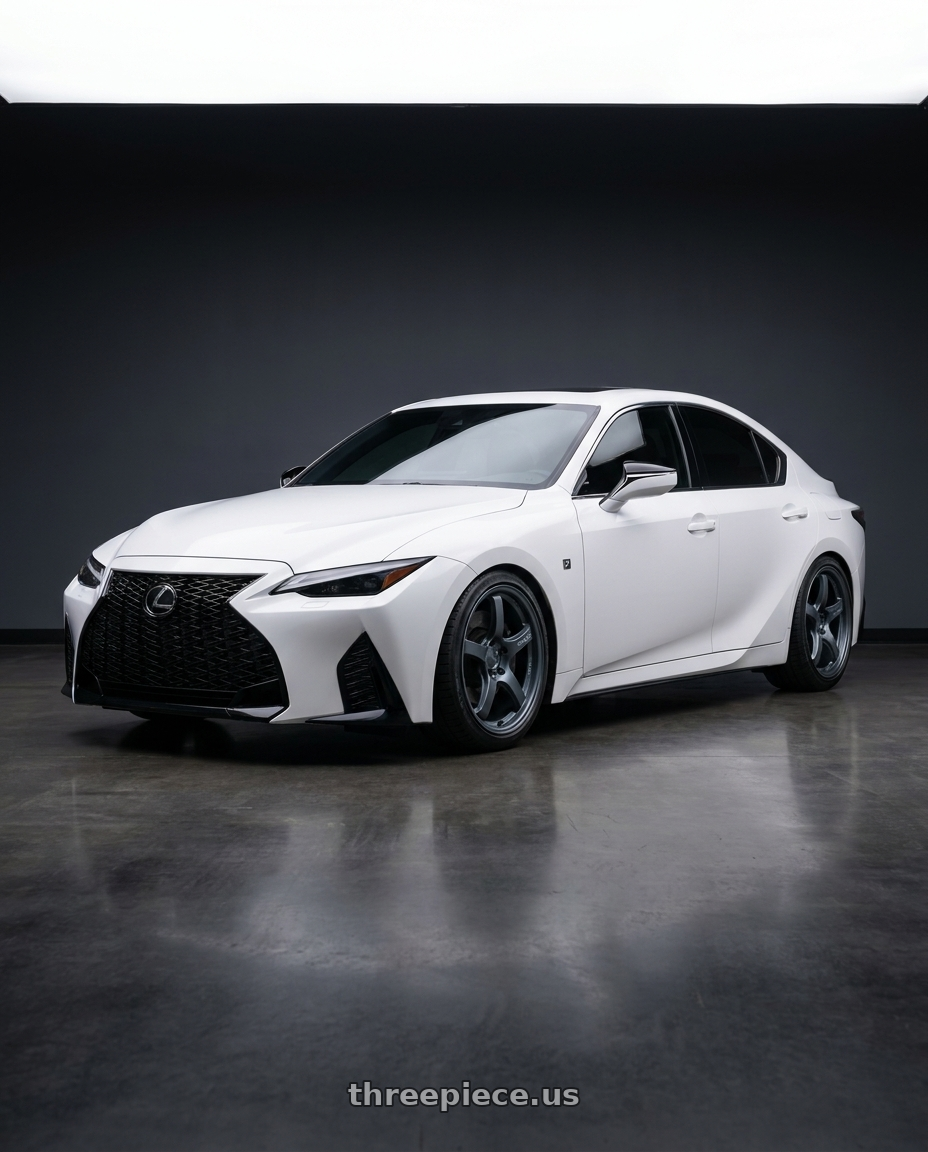 2018 Lexus IS 350 F Sport with Gram Lights 57CR 5x114.3 19x8.5+45 Gunblue II wheels