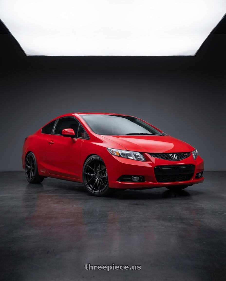 2011 Honda Civic Si with Niche 1PC M117 MISANO 5X114.3 17X8 +40 MATTE BLACK wheels