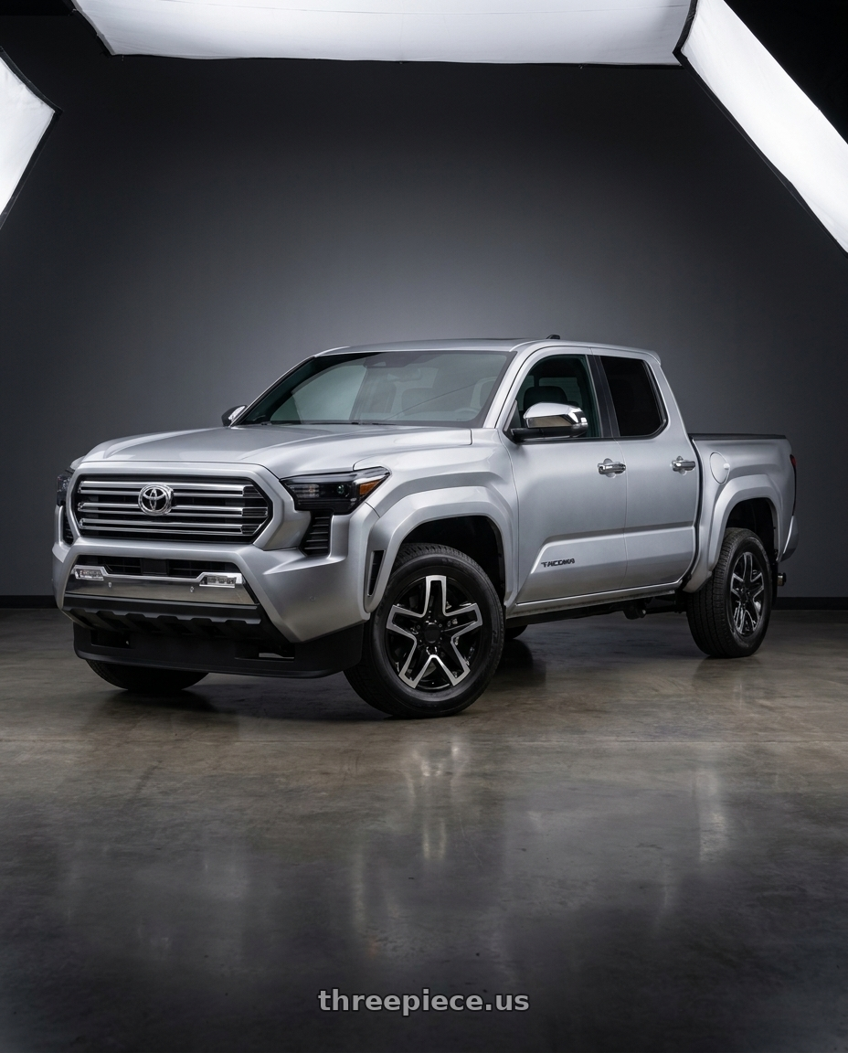 2024 Toyota Tacoma with OE Wheels CV34B 6x139.7 18x8.5+26 Gloss Black Machined with Tinted Clear wheels