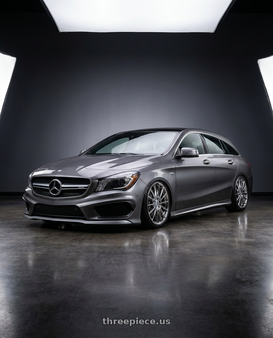 2016 Mercedes cla 45 shooting brake with OE Wheels CA12 6x120 20x8+53 Chrome wheels