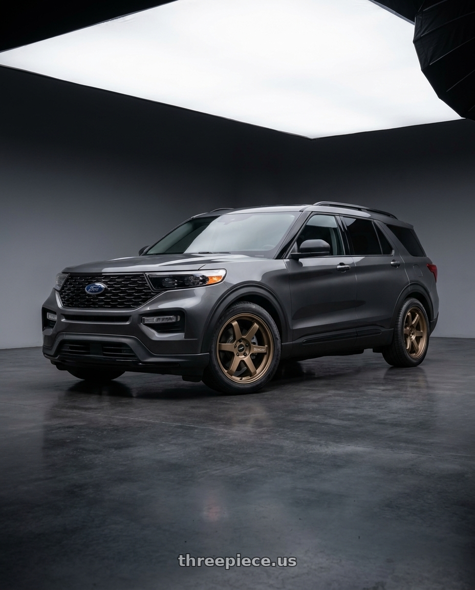 2025 ford explorer with 9six9 SIX-1 5x114.3 18X8.5 +35 Matte Bronze wheels