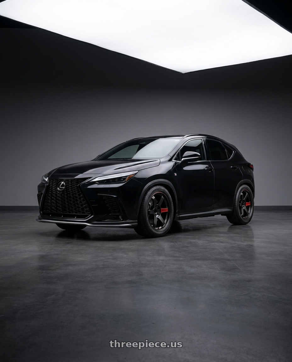 2024 NX te37 with Volk Racing TE37SL BK-II 5x112 19x8.5 +39 PRESSED BLACK / RIM REDOT wheels