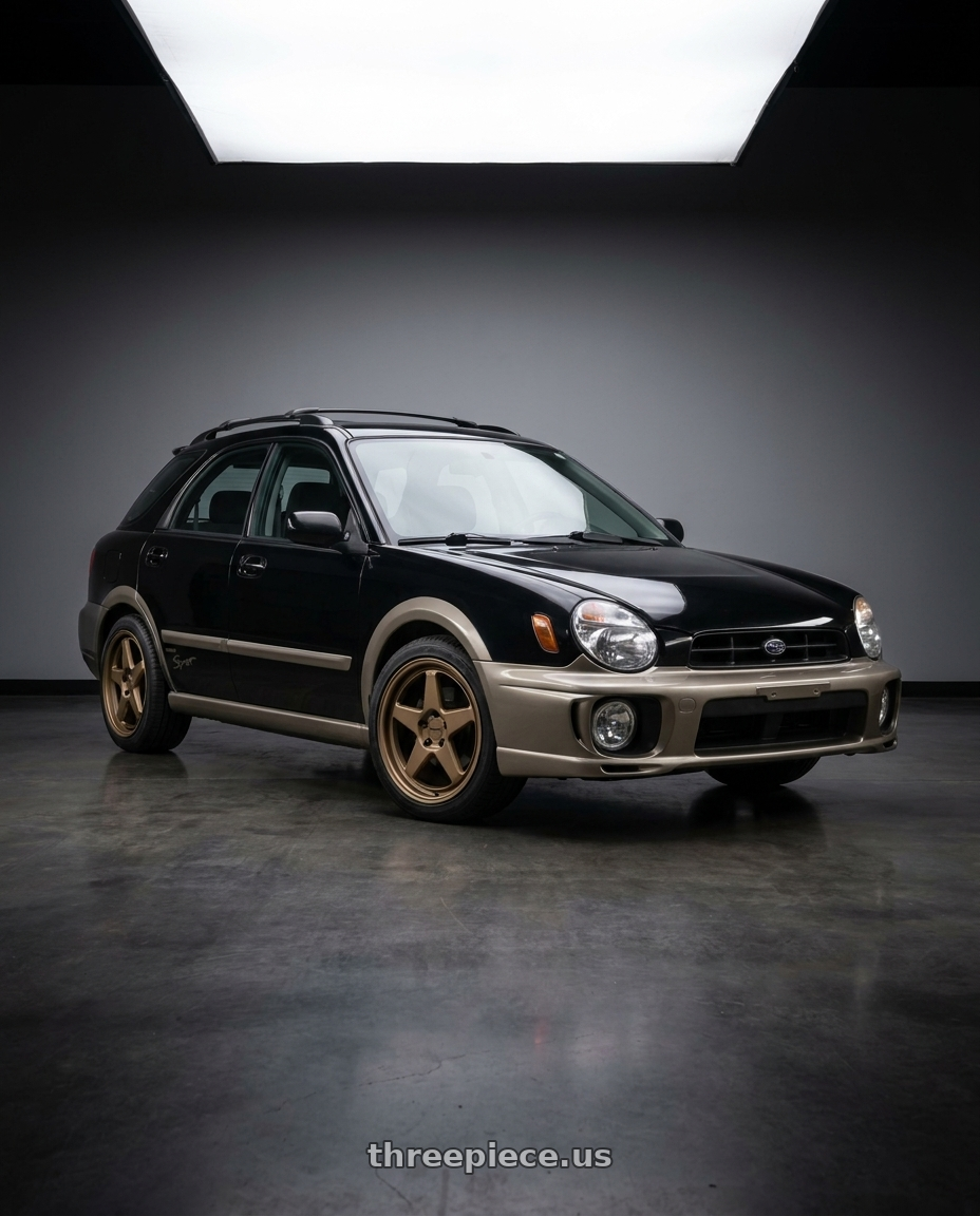 2002 Subaru Impreza Outback sport with KATANA RACING KR03 5x100 18x8 +40 Matte Bronze wheels