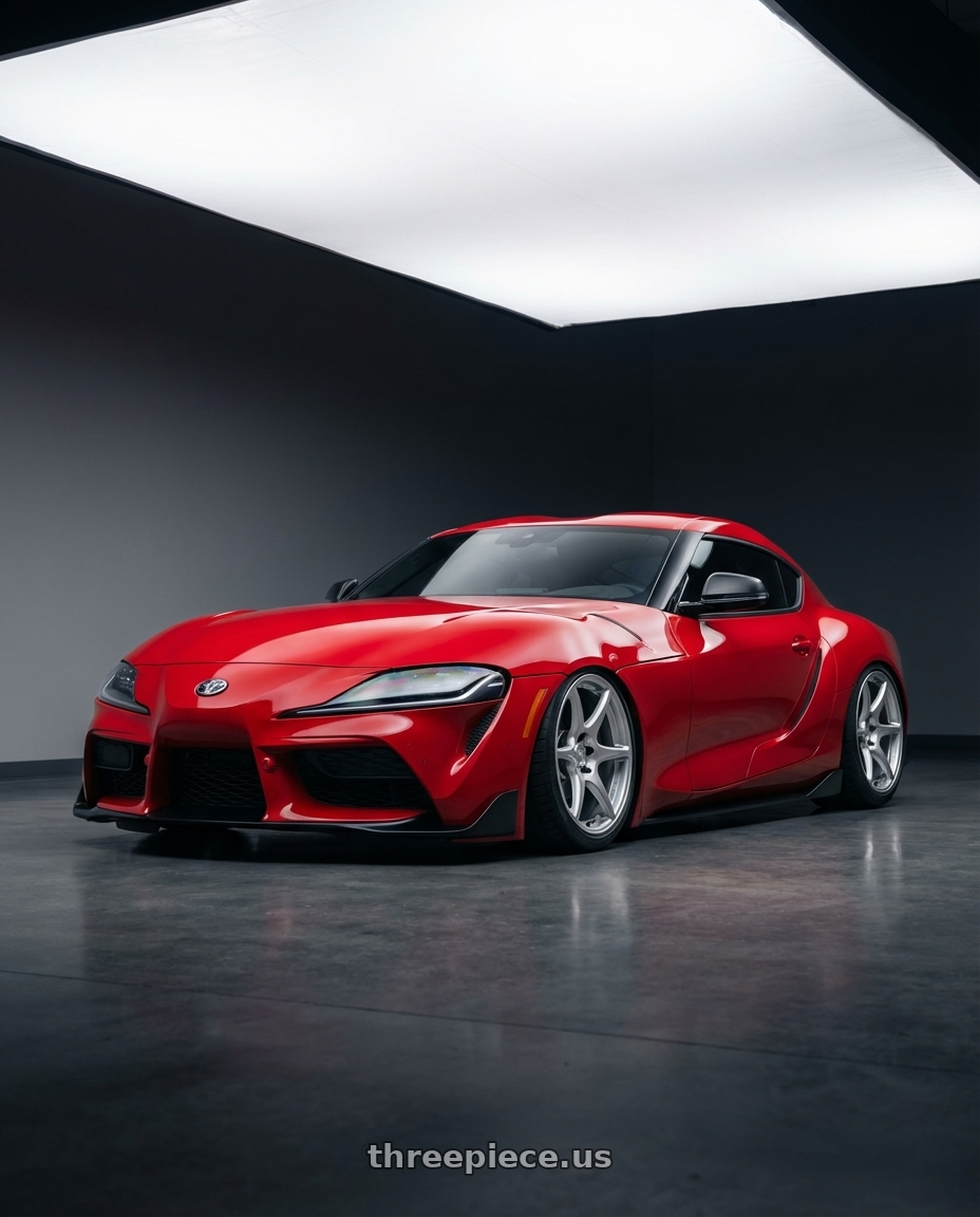 2023 Toyota GR Supra with Kansei K11S Tandem 5X112 19x9.5 22 Hyper Silver wheels