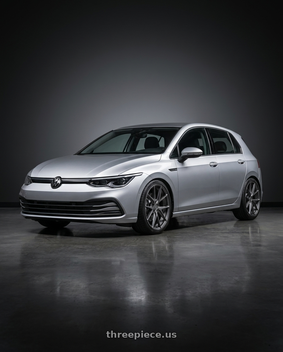 2024 Volkswagen Golf R MK8 with Niche 1PC M116 MISANO 5X112 19X8.5 +34 MATTE GUN METAL wheels