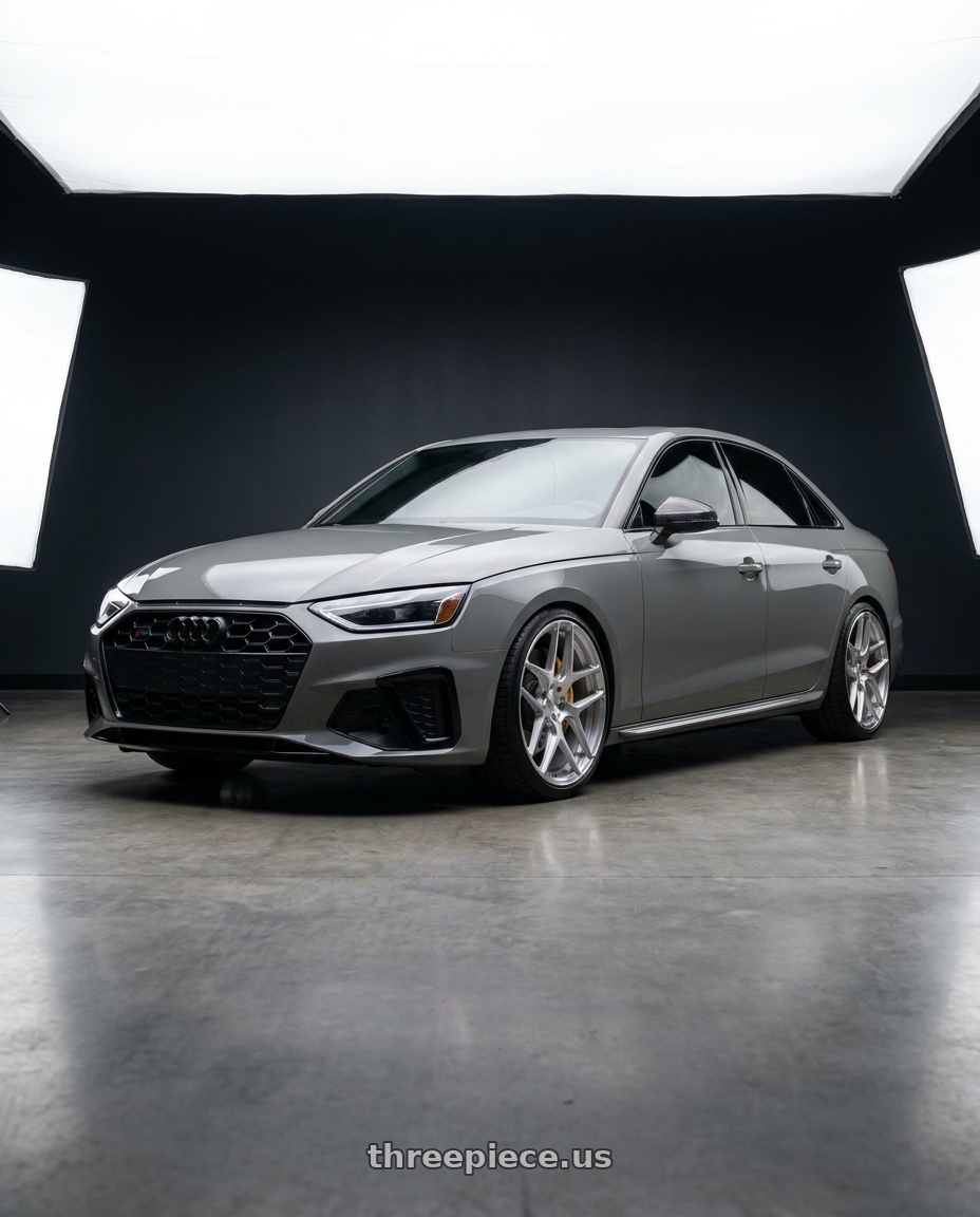 2021 Audi S4 Prestige with MRR FS1 5x112 19x10  +25 Brushed Clear wheels