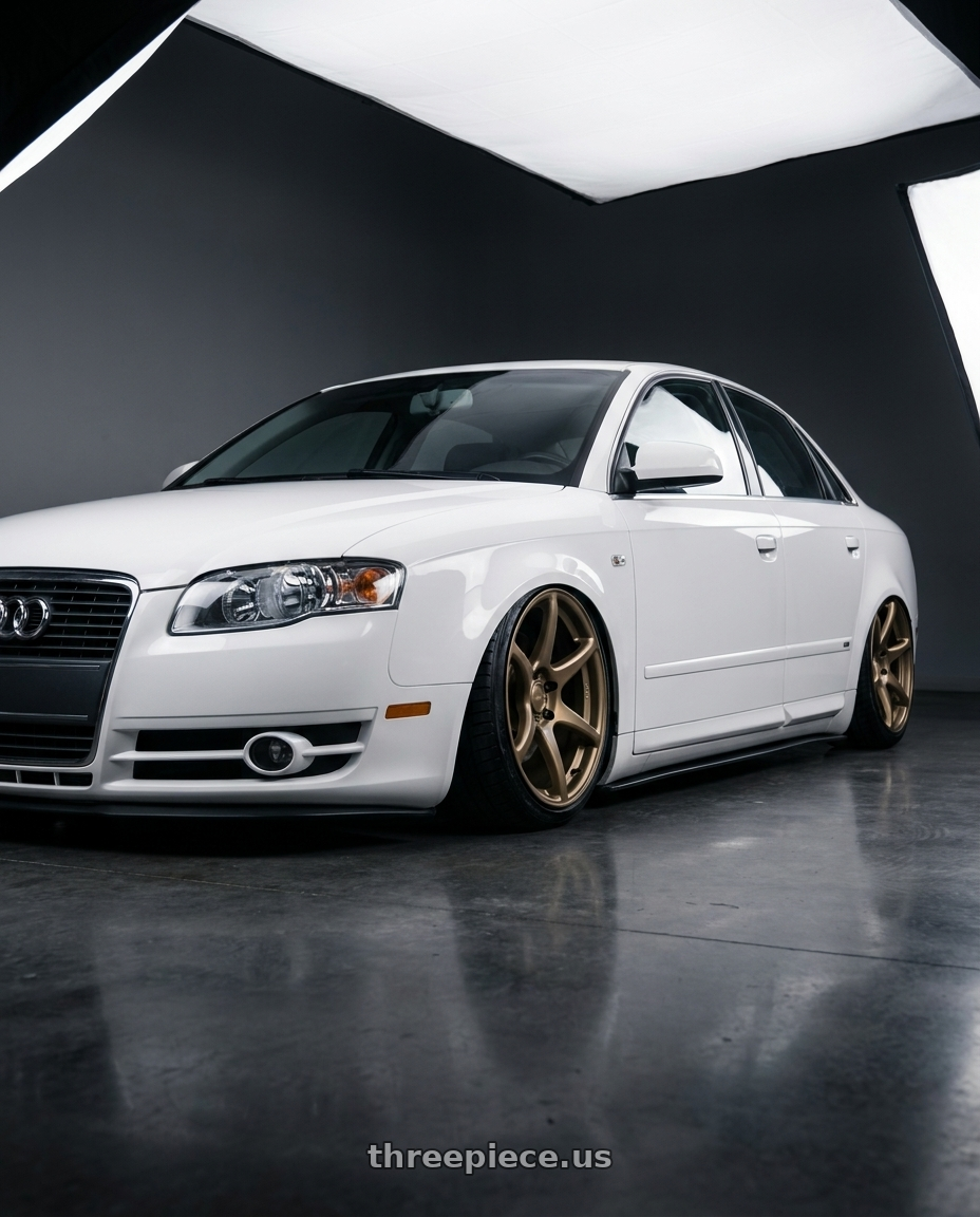 2010 Audi A4 B7 with Kansei K11B Tandem 5X112 18x8.5 35 Bronze wheels