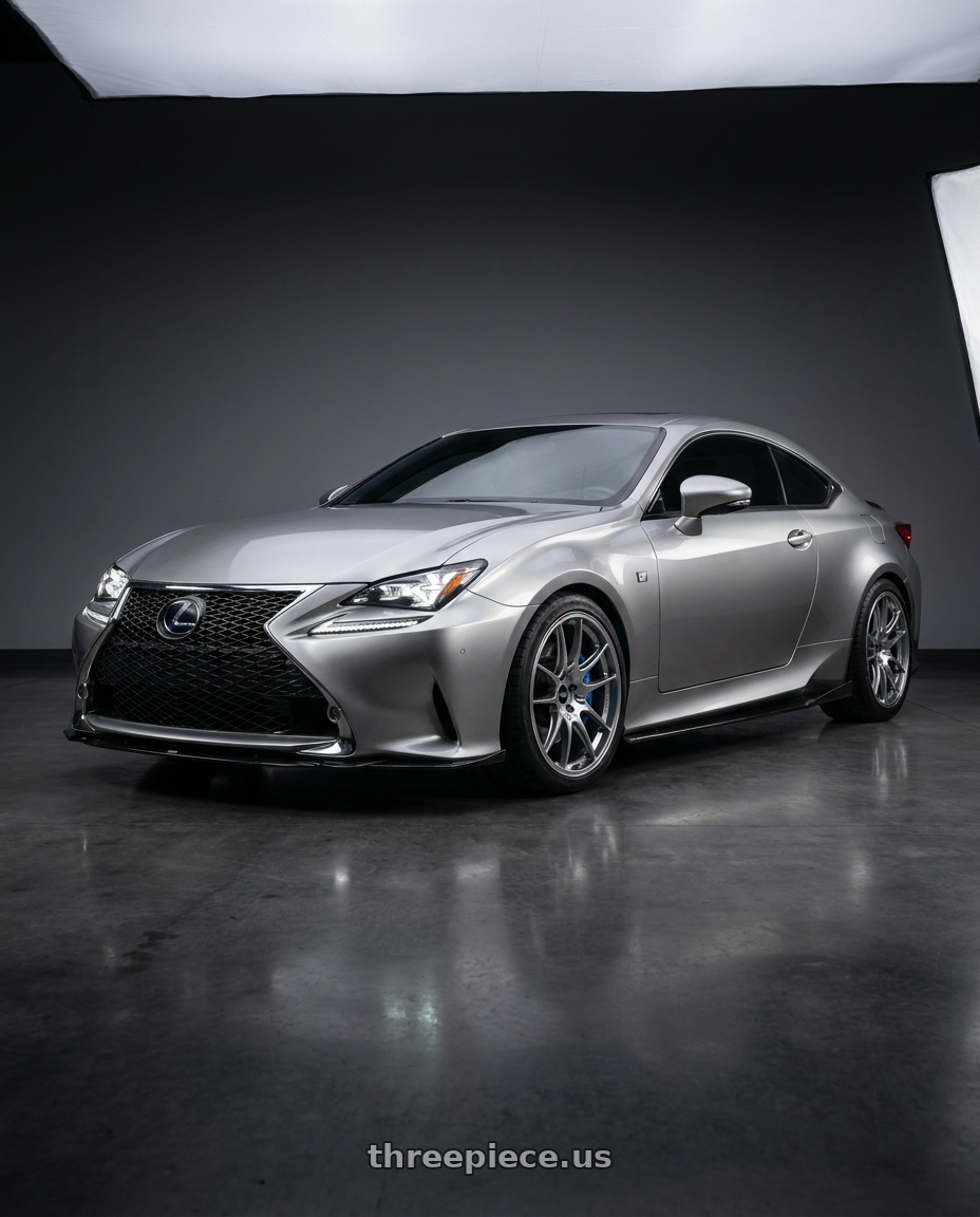 2016 Lexus RC 350 F Sport with Enkei GTC02 5x112 19x9.5+27 Hyper Silver wheels