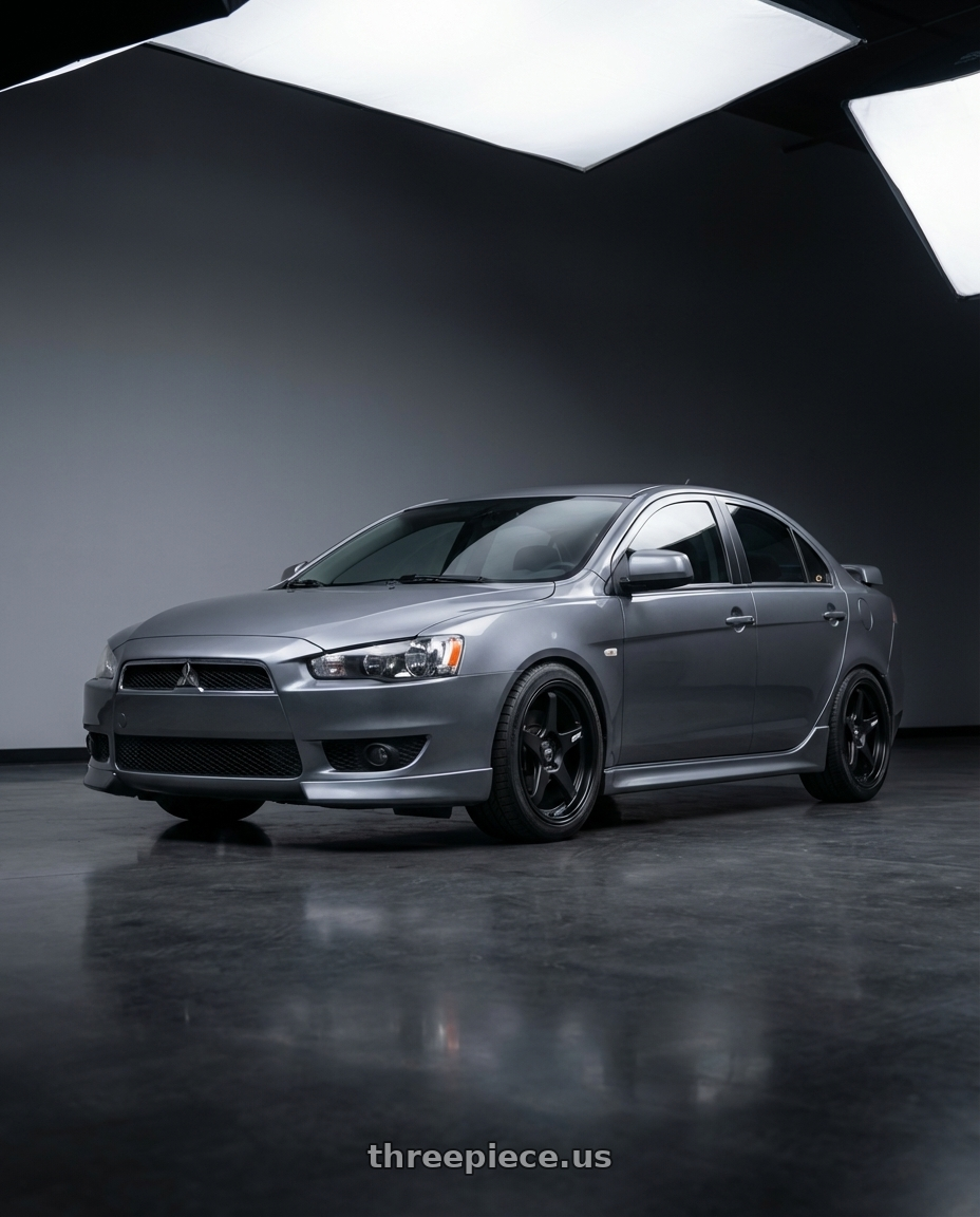 2014 Mitsubishi Lancer Ralliart with ESR Wheels APEX SERIES AP5 5x114.3 18x9.5 +22 Matte Black wheels